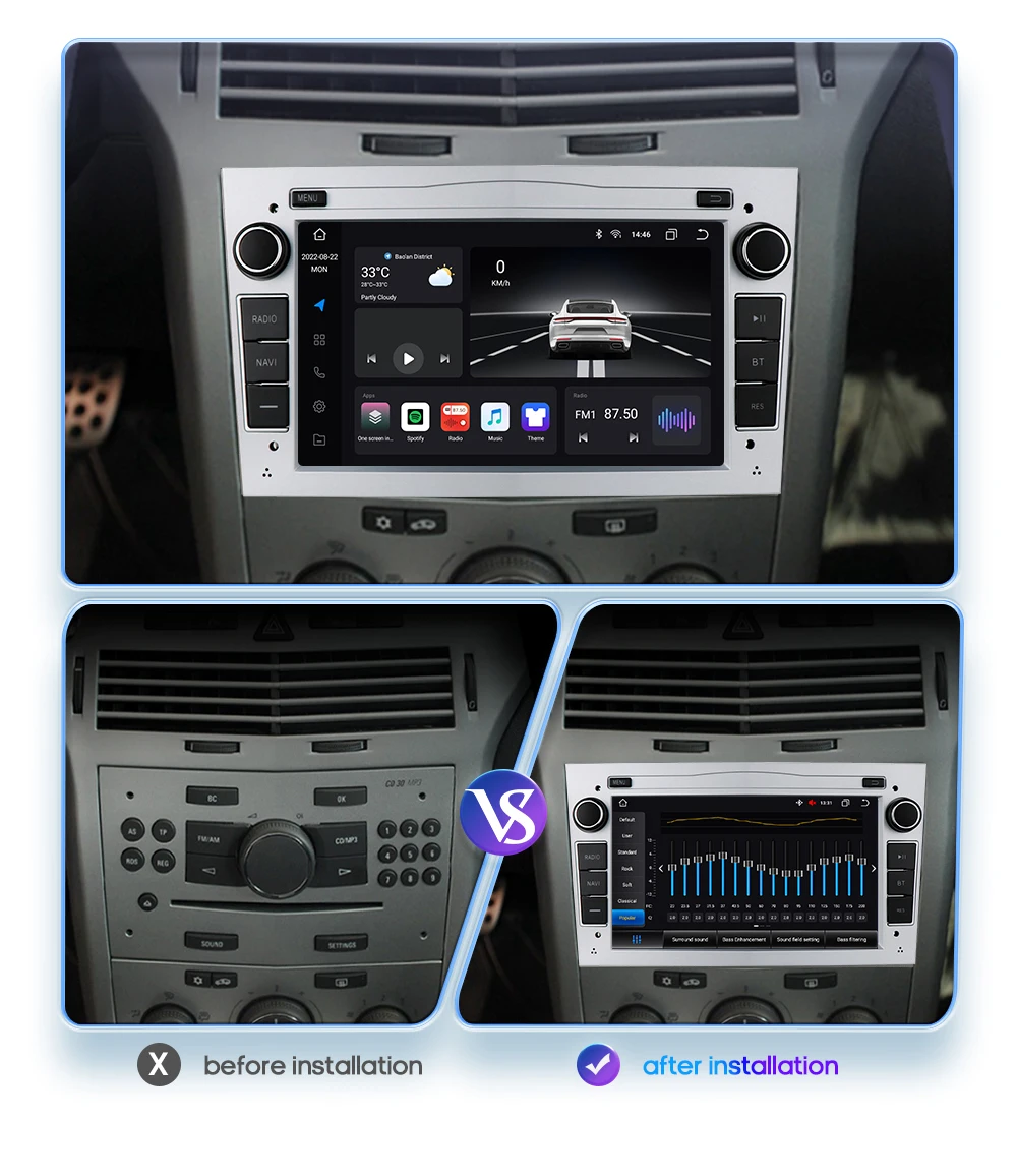 2din Android13 Car Radio For Opel Astra H J 2004 Vectra Vauxhall Antara Zafira Corsa C D Vivaro Meriva 4G wireless Carplay GPS