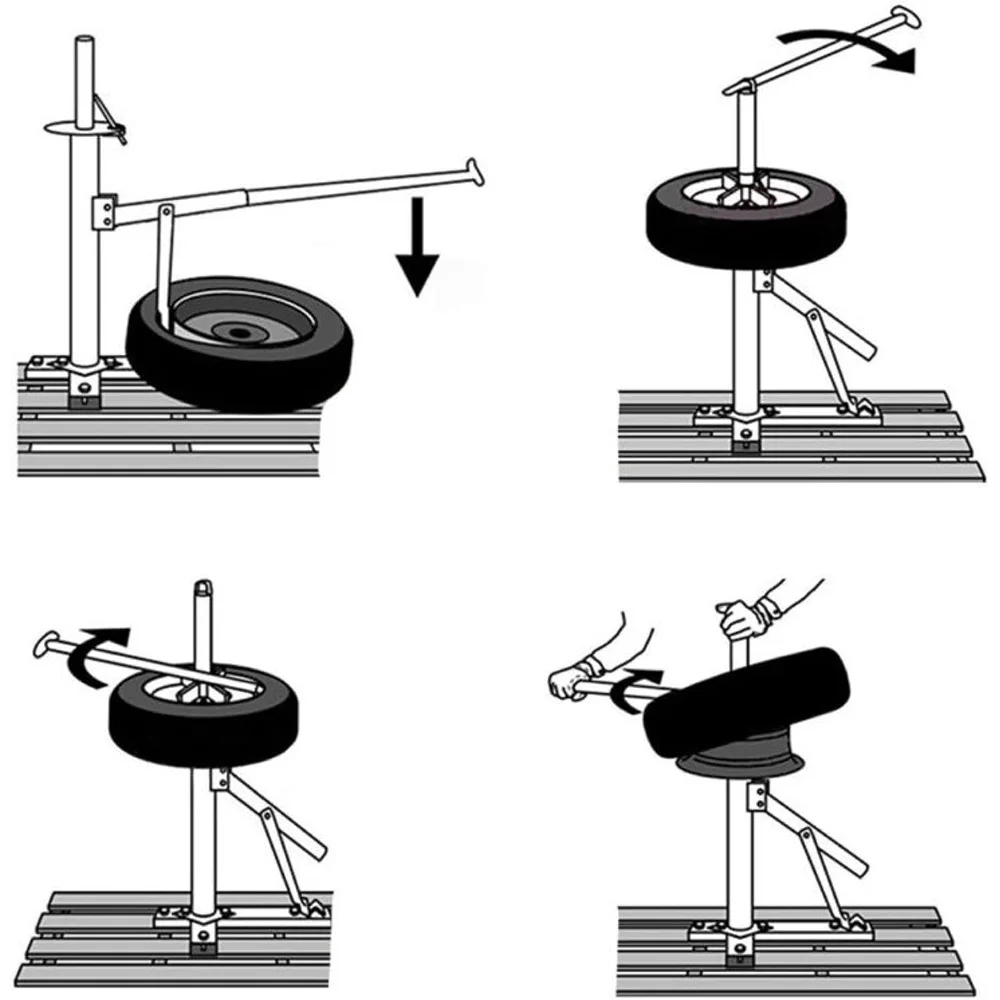 Car Tire Changer Portable Tire Changing Machine Tire Dismantling Machine Auto Car Repair Tools for 6-24 inch Tires
