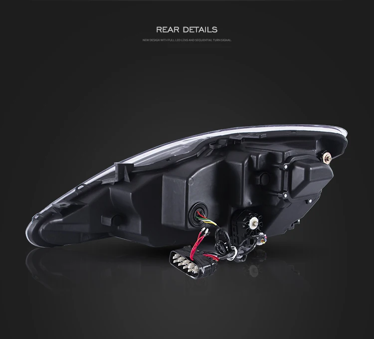 VLAND 2005-2013 Lexus IS250 IS350 IS300 & 2007-2014 ISF LED Headlights 2PCS, E-Mark Certified Headlamps with Sequential Turn Signal, Plug & Play, Front Light Upgrade Replacement