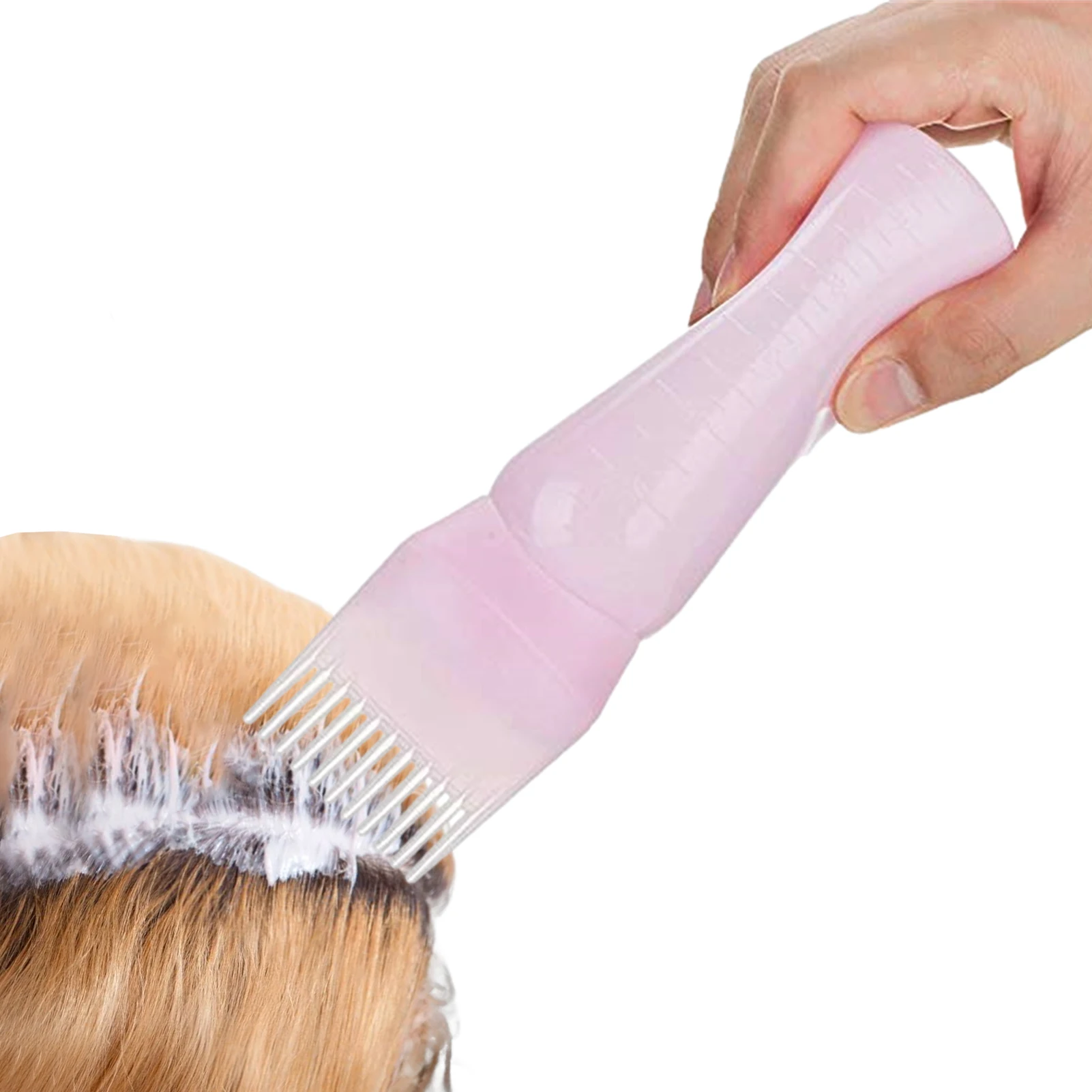 Hair Dye Comb Bottle, Hair Coloring Comb Applicator, Portable Hair Dye Color Comb Bottle With Scale For Indoor Use, Long Hair