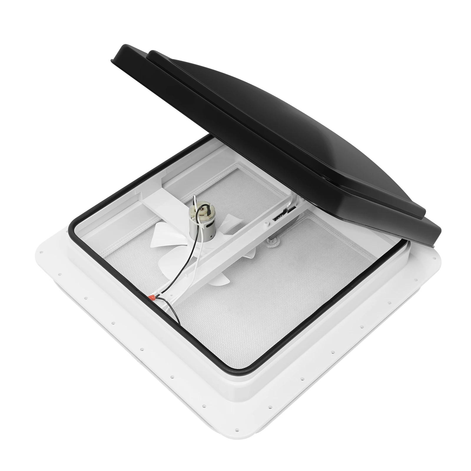 Roof Vent Skylight 42 x 42 cm, Dekalin Sealant + Screws for Caravans or Motorhomes