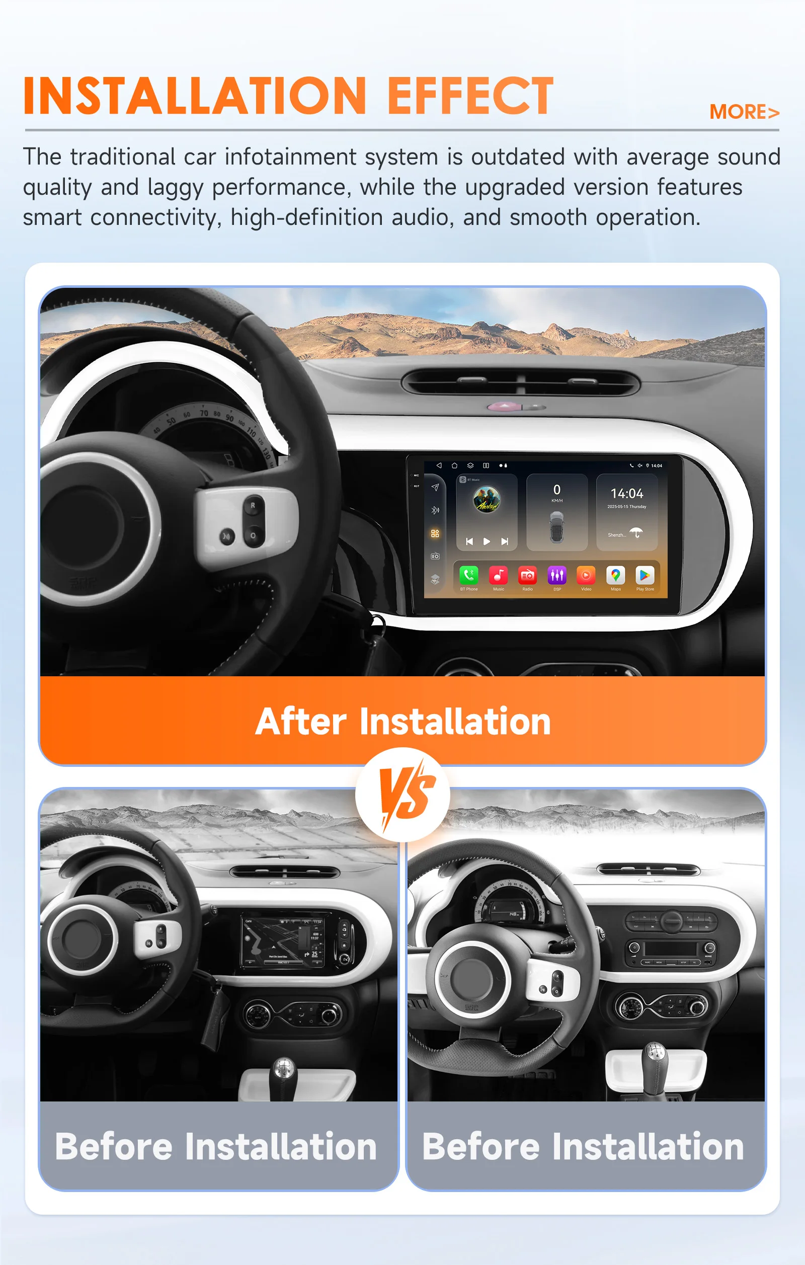 360Camera 2Din Android13 Car Multimedia GPS Player For Renault Twingo Ⅲ 2014-2024 Carplay Intelligent Screen 2din autoradio