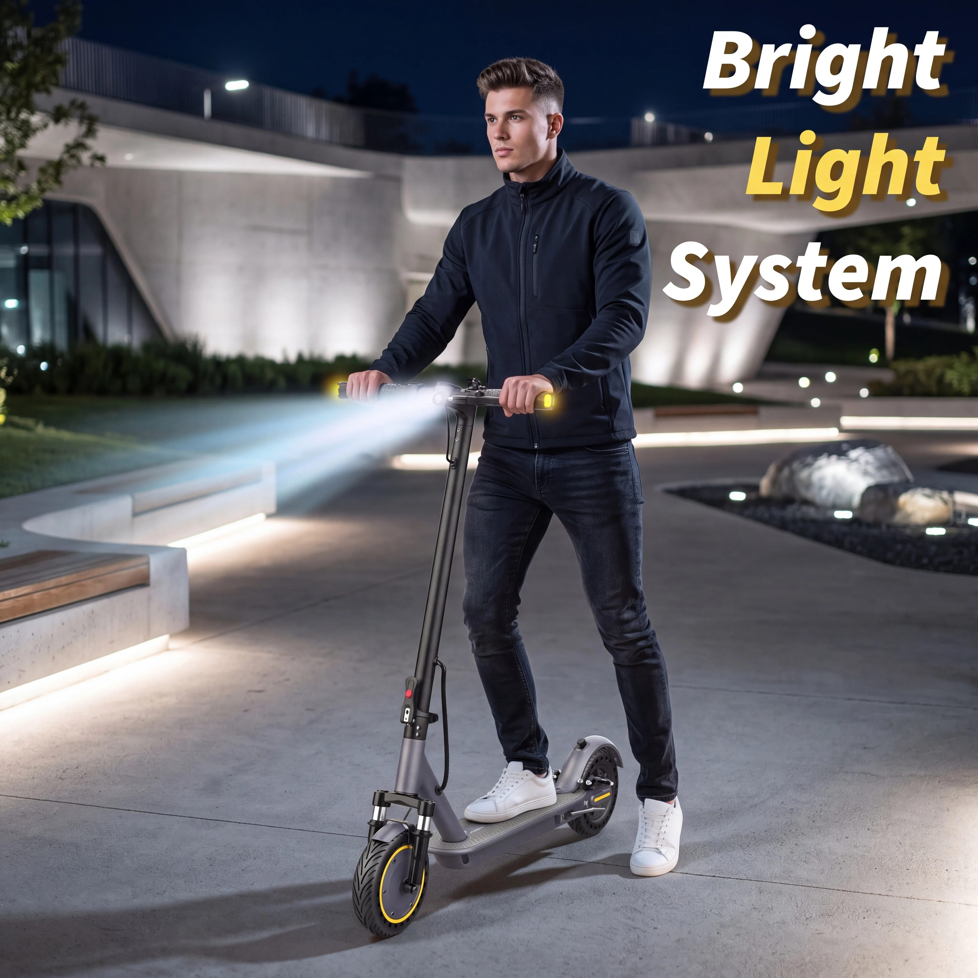 2026 New AOVOPRO Double Lighting Electric Scooter 8.5 Inch Tire Smart Escooter Top Speed 36V Battery Electric Scooter for Adults