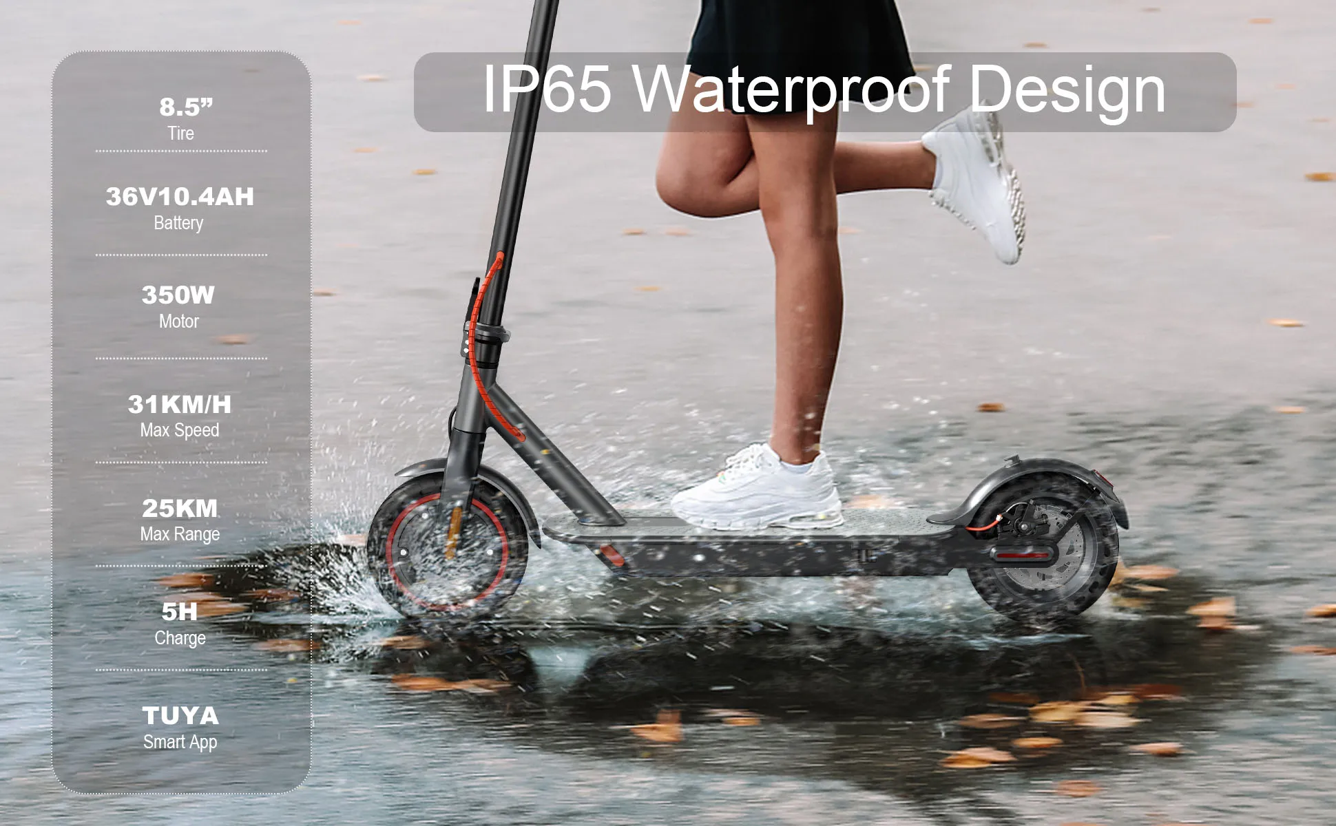 2026 New AOVOPRO Double Lighting Electric Scooter 8.5 Inch Tire Smart Escooter Top Speed 36V Battery Electric Scooter for Adults