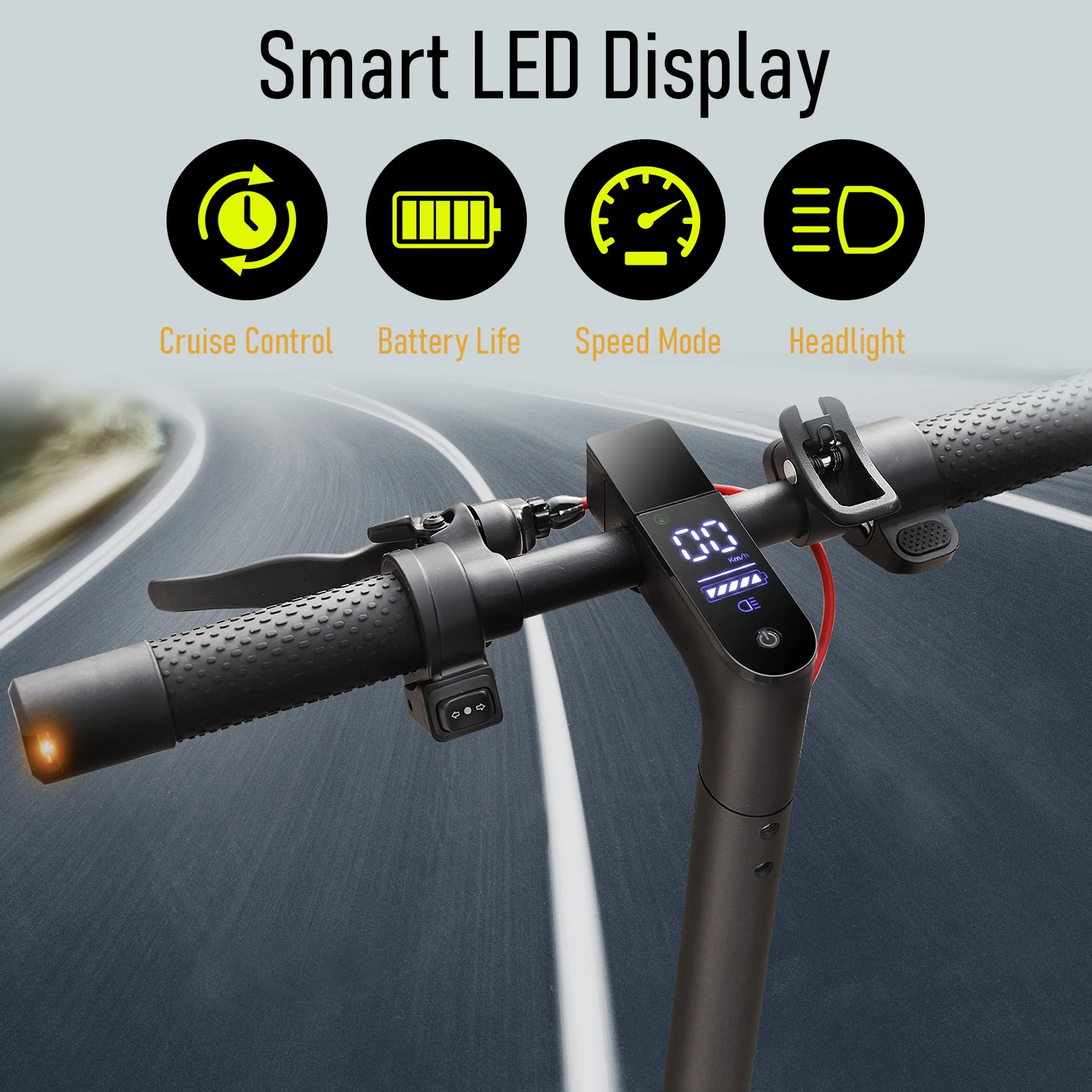 2026 New AOVOPRO Double Lighting Electric Scooter 8.5 Inch Tire Smart Escooter Top Speed 36V Battery Electric Scooter for Adults
