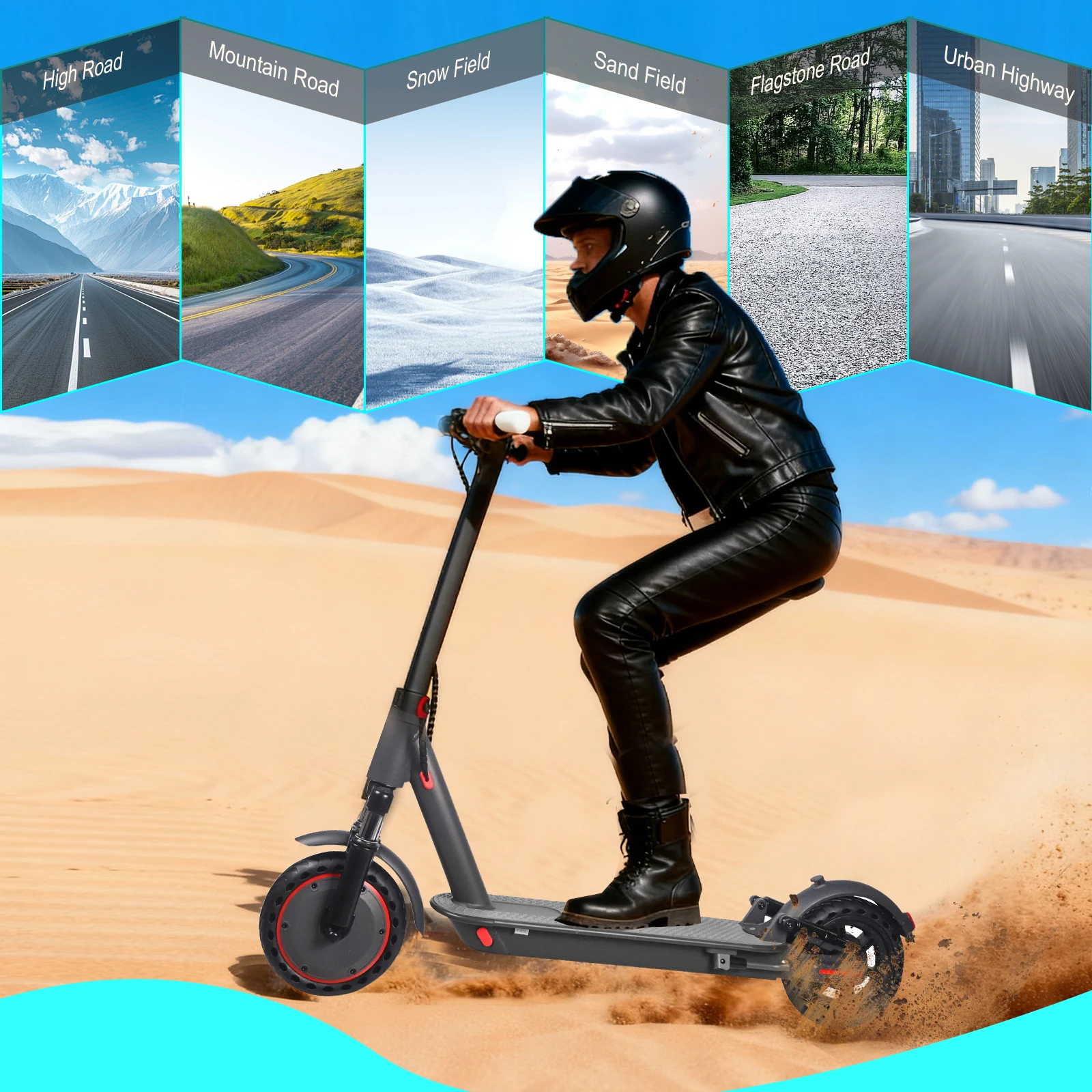 2026 New AOVOPRO Double Lighting Electric Scooter 8.5 Inch Tire Smart Escooter Top Speed 36V Battery Electric Scooter for Adults