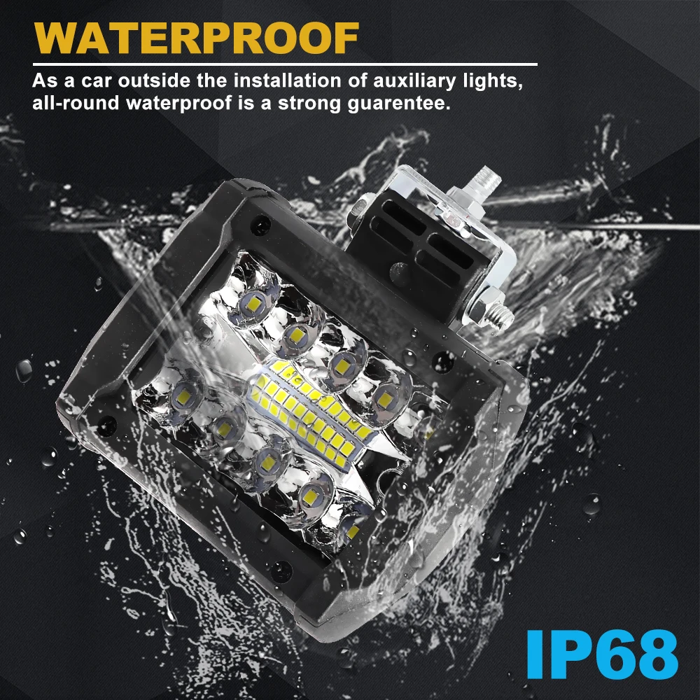 UNISHINE 12V 24V Headlight Truck Farm Tractor Boat SUV Light Bar/work Light Car LED Light Bar Offroad 4x4 Spotlights Fog Lamp
