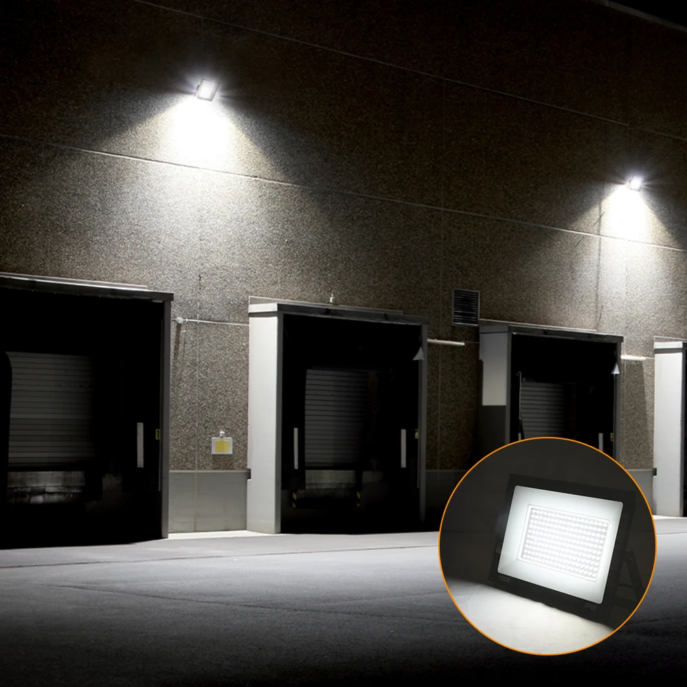 LED Floodlight 100W 150W 200W Waterproof Floodlight Outdoor Light Garden Square Light Garage Lights Street Light