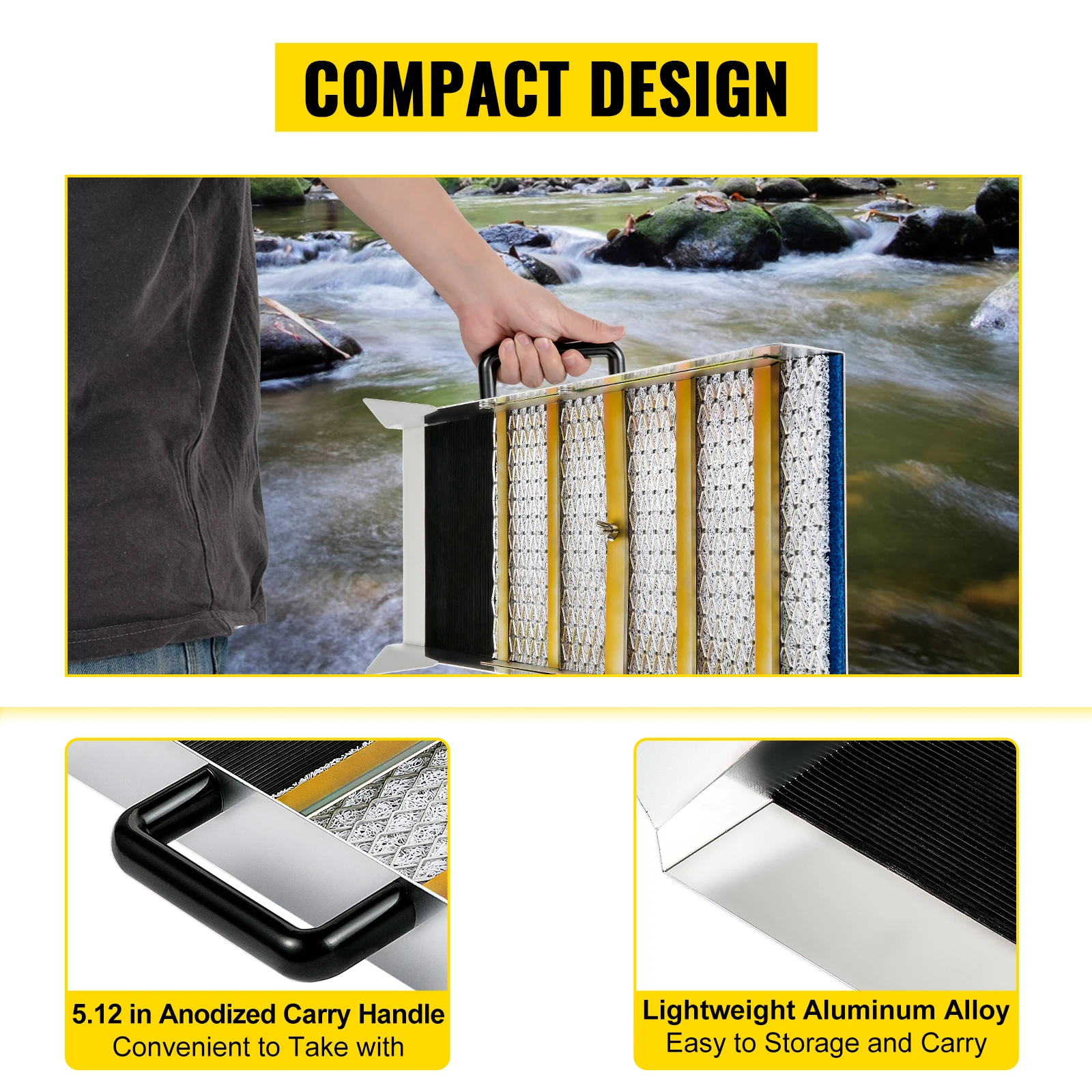 SucceBuy Aluminum Alloy Sluice Box Digital Pocket Scale 24/30/36/50in Portable Manual Gold Jewelry Panning Prospecting Tools
