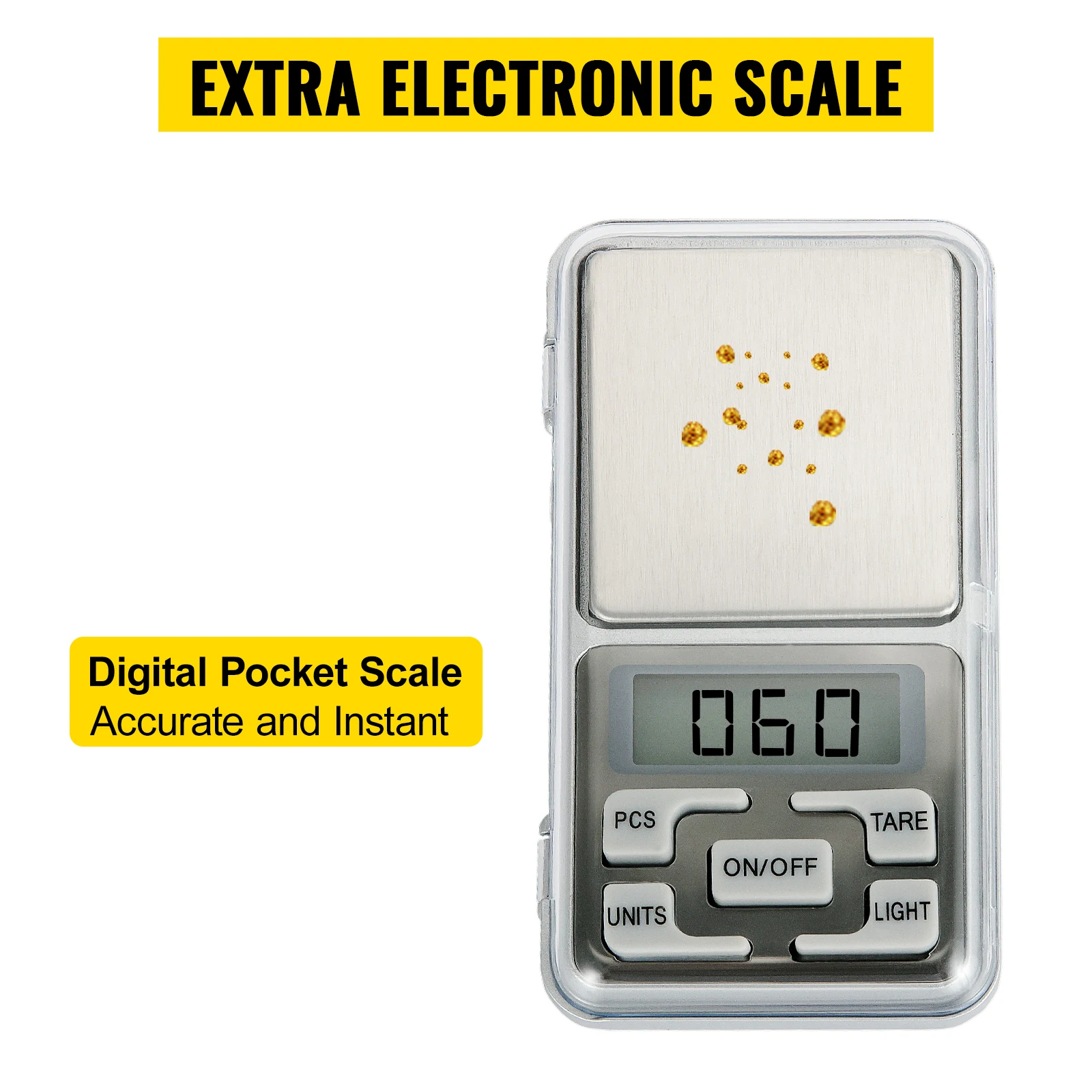 SucceBuy Aluminum Alloy Sluice Box Digital Pocket Scale 24/30/36/50in Portable Manual Gold Jewelry Panning Prospecting Tools