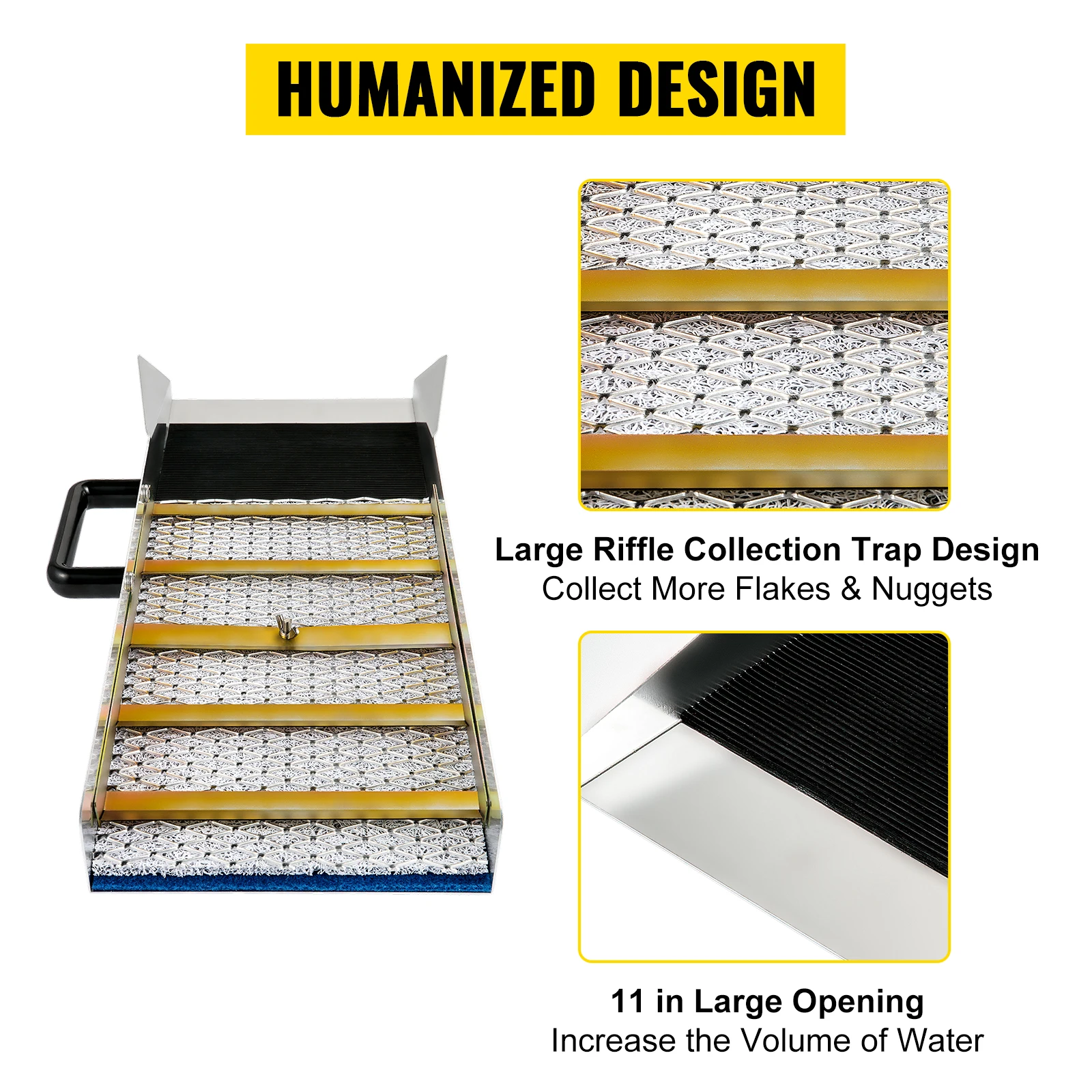 SucceBuy Aluminum Alloy Sluice Box Digital Pocket Scale 24/30/36/50in Portable Manual Gold Jewelry Panning Prospecting Tools