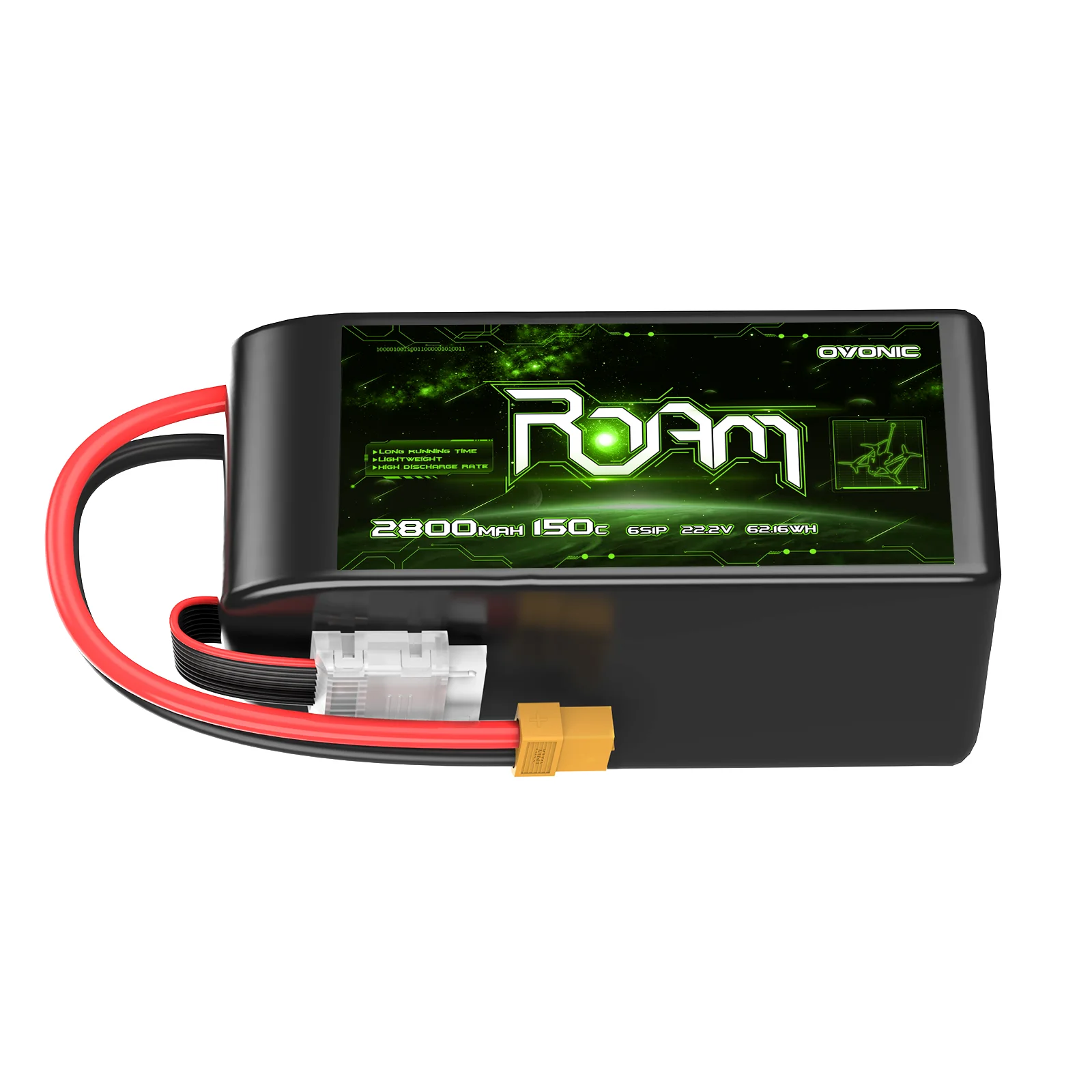 OVONIC 6S Lipo Battery 2800mAh 22.2V 150C with XT60 Plug for RC Truck Truggy Buggy Tank RC Car Racing Hobby