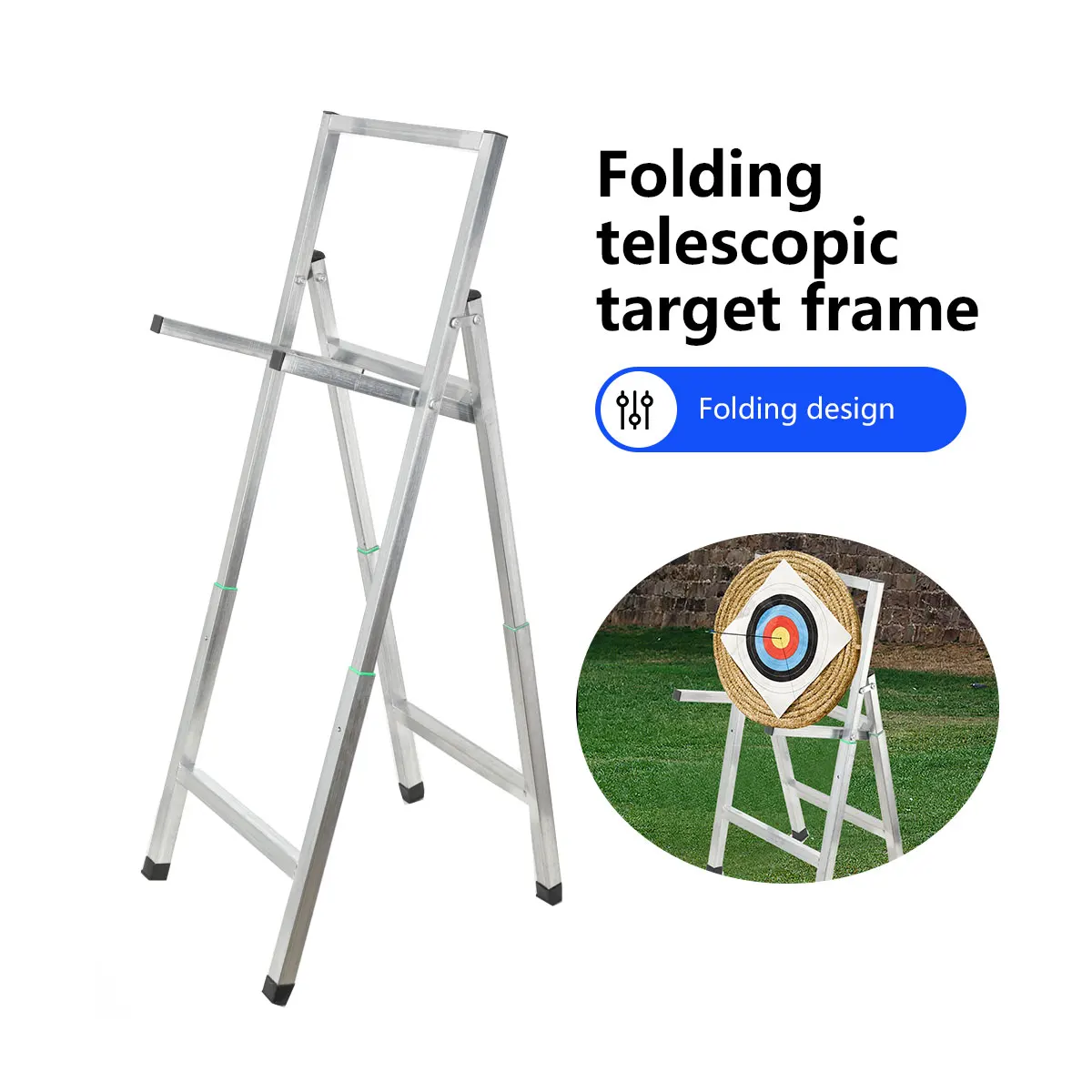 Folding Target Stand for Training Heavy Duty Targets Holder Practice Retractable Targets Holder