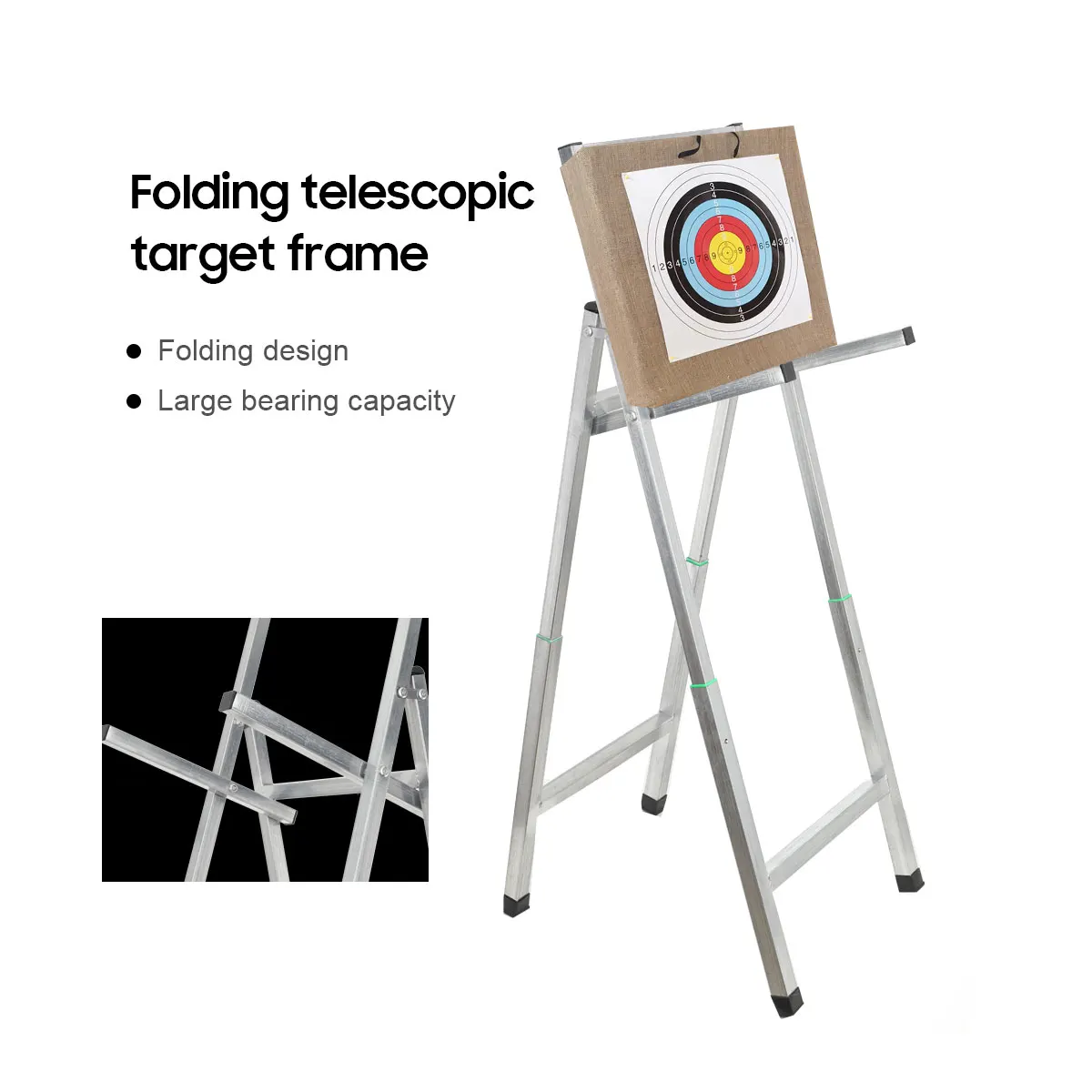 Folding Target Stand for Training Heavy Duty Targets Holder Practice Retractable Targets Holder
