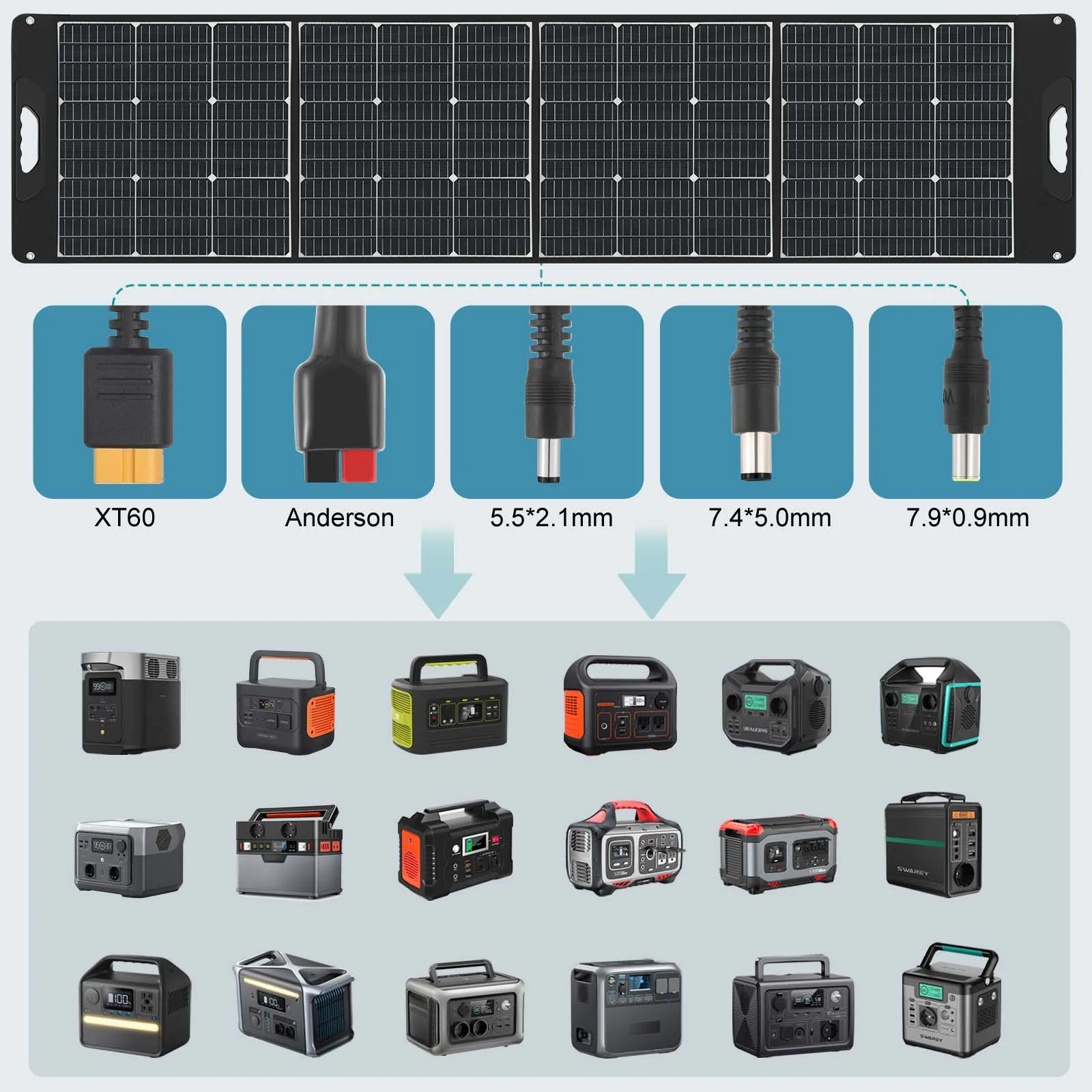 200W Foldable Solar Panel Solar Module Energy USB Charger Solar Charger