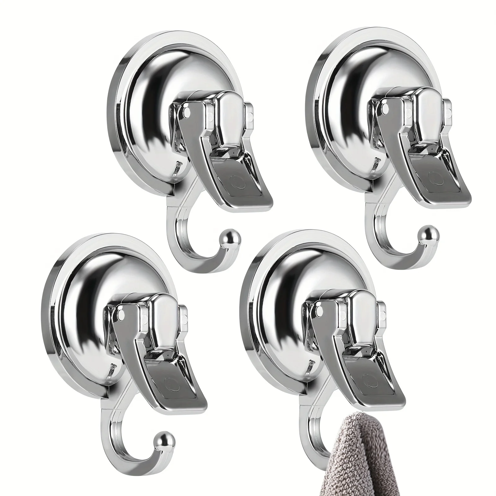 No-punch vacuum hook glass wall-mounted seamless bathroom kitchen hook