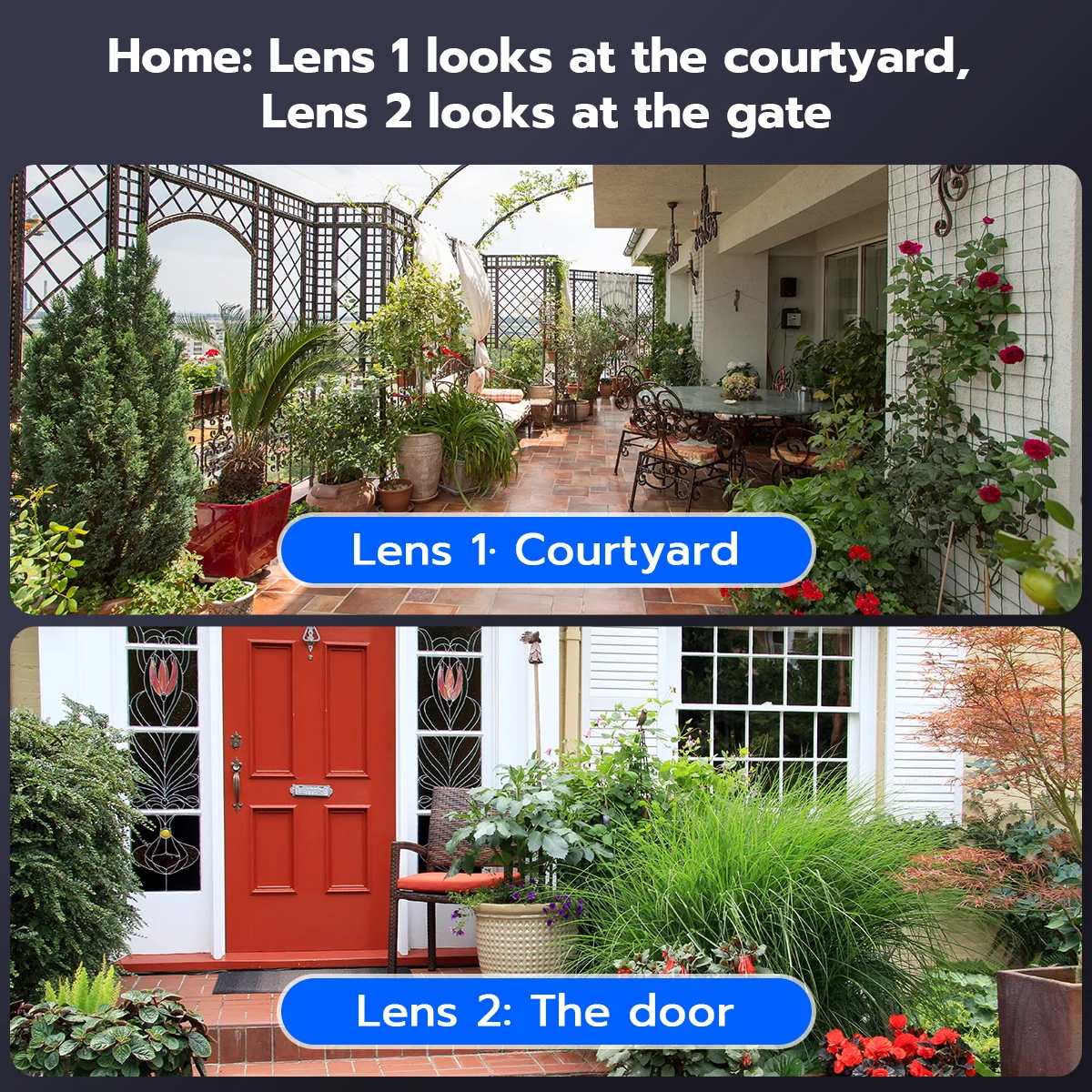 JOOAN 4K 6MP HD Wifi PTZ Camera Outdoor Dual Lens Dual Screen AI Tracking Color Night Vision Security Protection IP Camera