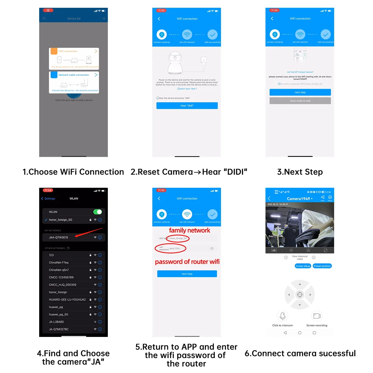 JOOAN 4K 6MP HD Wifi PTZ Camera Outdoor Dual Lens Dual Screen AI Tracking Color Night Vision Security Protection IP Camera