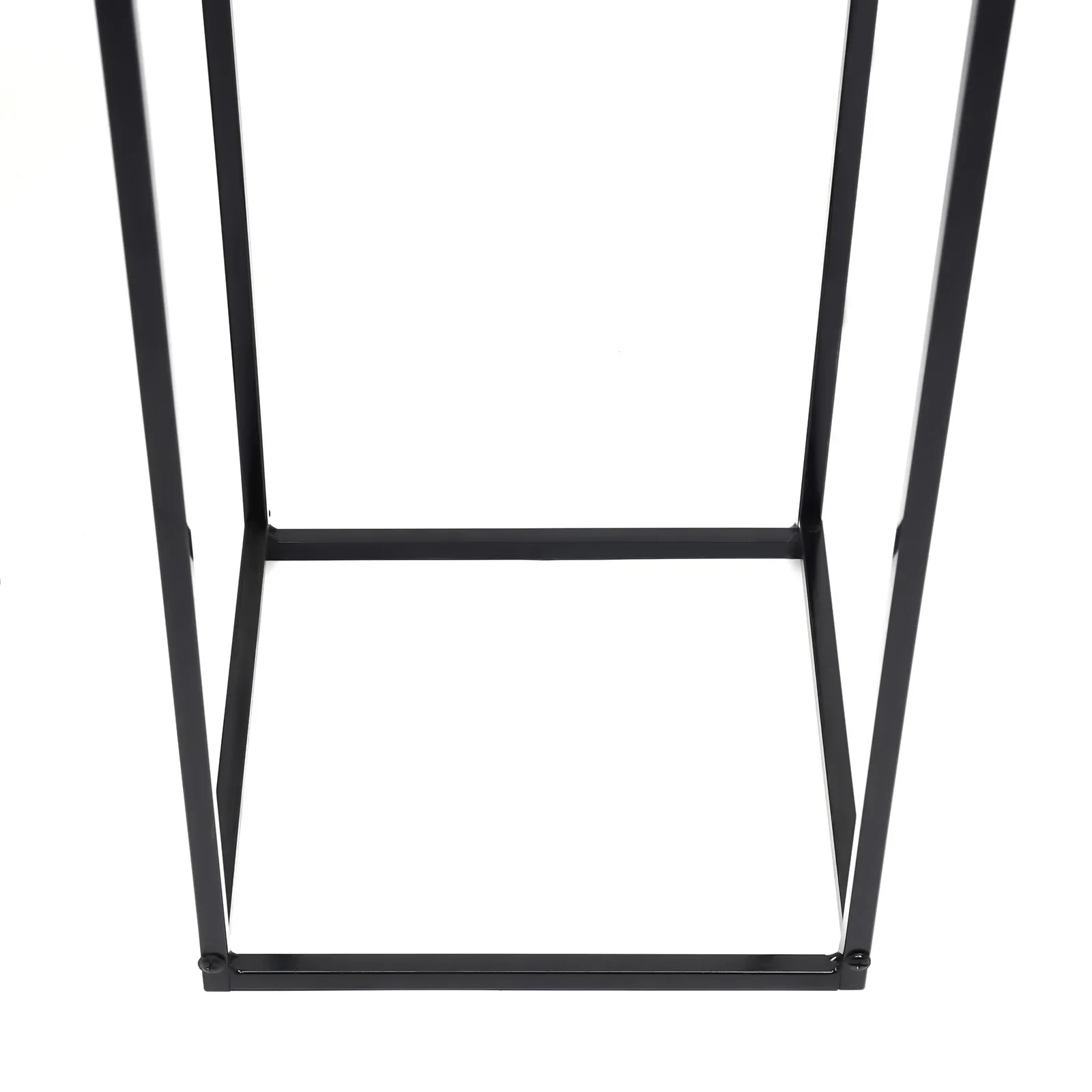 Black Set of 2 Metal Stand Plant Stand High Square Rack Flower Holder for Wedding Living Room Patio Garden