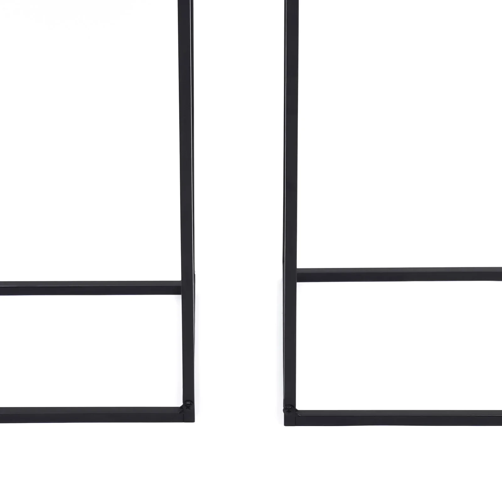 Black Set of 2 Metal Stand Plant Stand High Square Rack Flower Holder for Wedding Living Room Patio Garden
