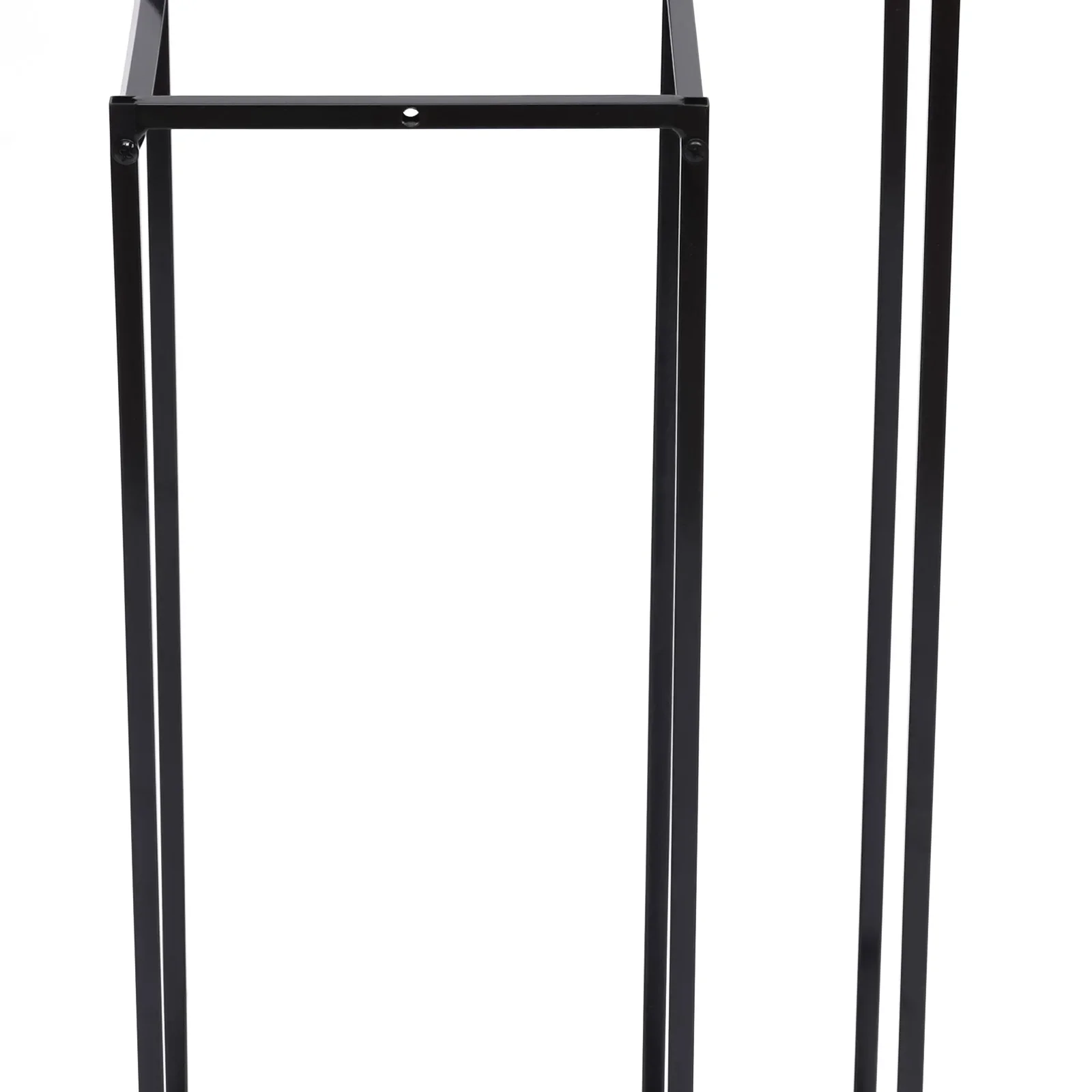 Black Set of 2 Metal Stand Plant Stand High Square Rack Flower Holder for Wedding Living Room Patio Garden