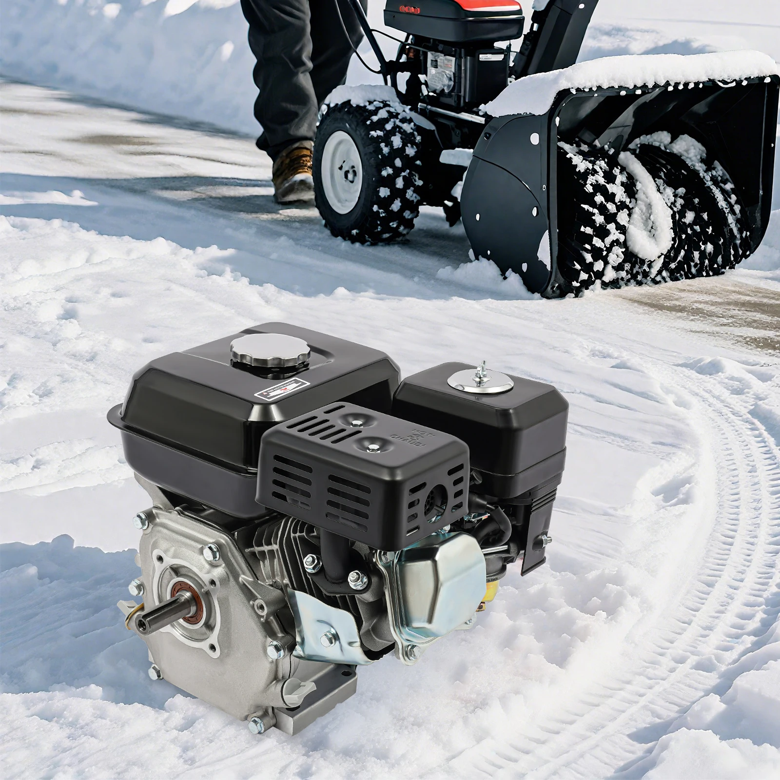 7.5HP 4-Stroke Gasoline Engine 212CC OHV Air Cooled Gas Engine Motor Single Cylinder Hand Pull Start Motor for Go-Karts 3600rpm