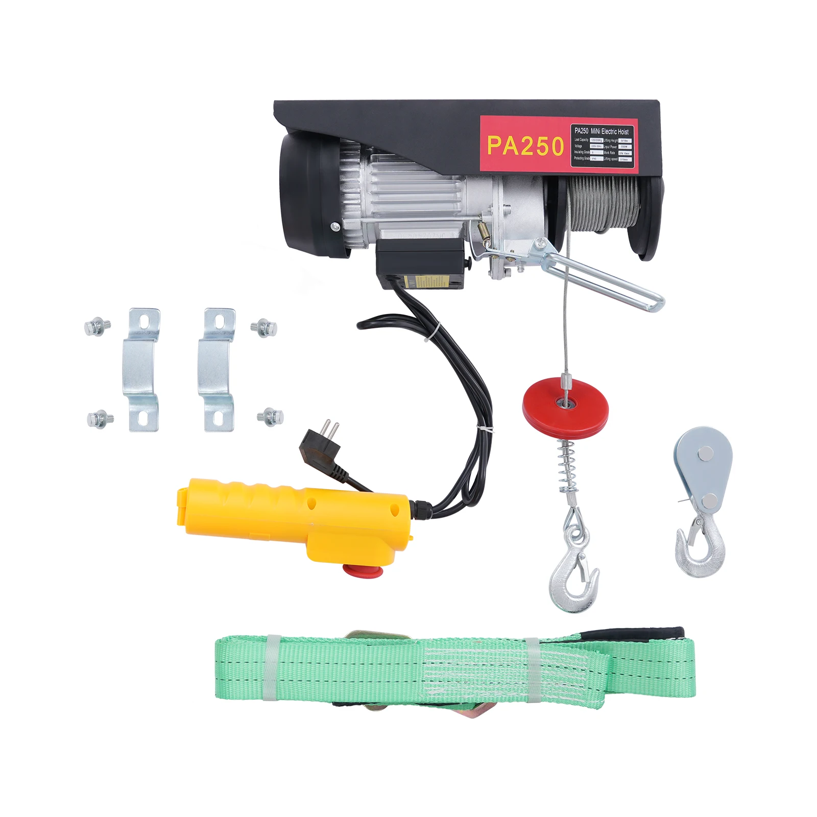 Electric Lift With Cable Remote Control For Garage Warehouse Two Lifting Modes Electric Hoist