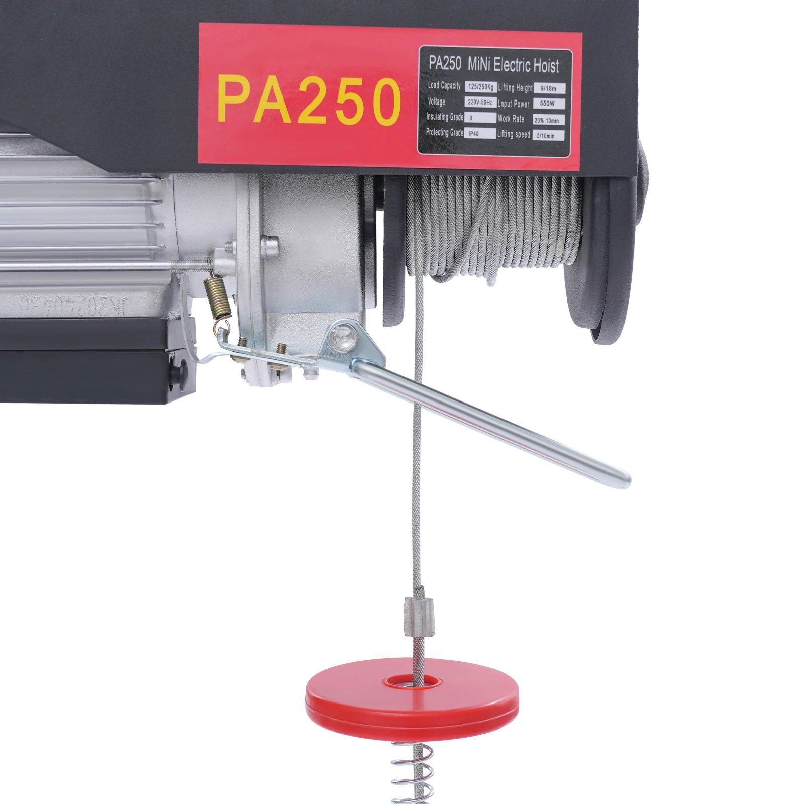 Electric Lift With Cable Remote Control For Garage Warehouse Two Lifting Modes Electric Hoist