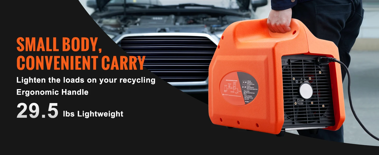 SucceBuy 3/4 1HP Refrigerant Recovery Machine Portable AC Recovery Machine 60Hz Recovery Machine HVAC for Car Air Conditioning
