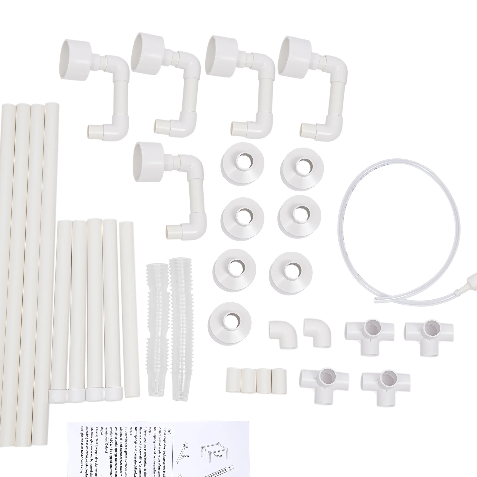 Hydroponic Grow Kit 36/54 Plant Sites, Hydroponics Growing System, Soilless Nft System Pvc-u Vertical Vegetable Planter