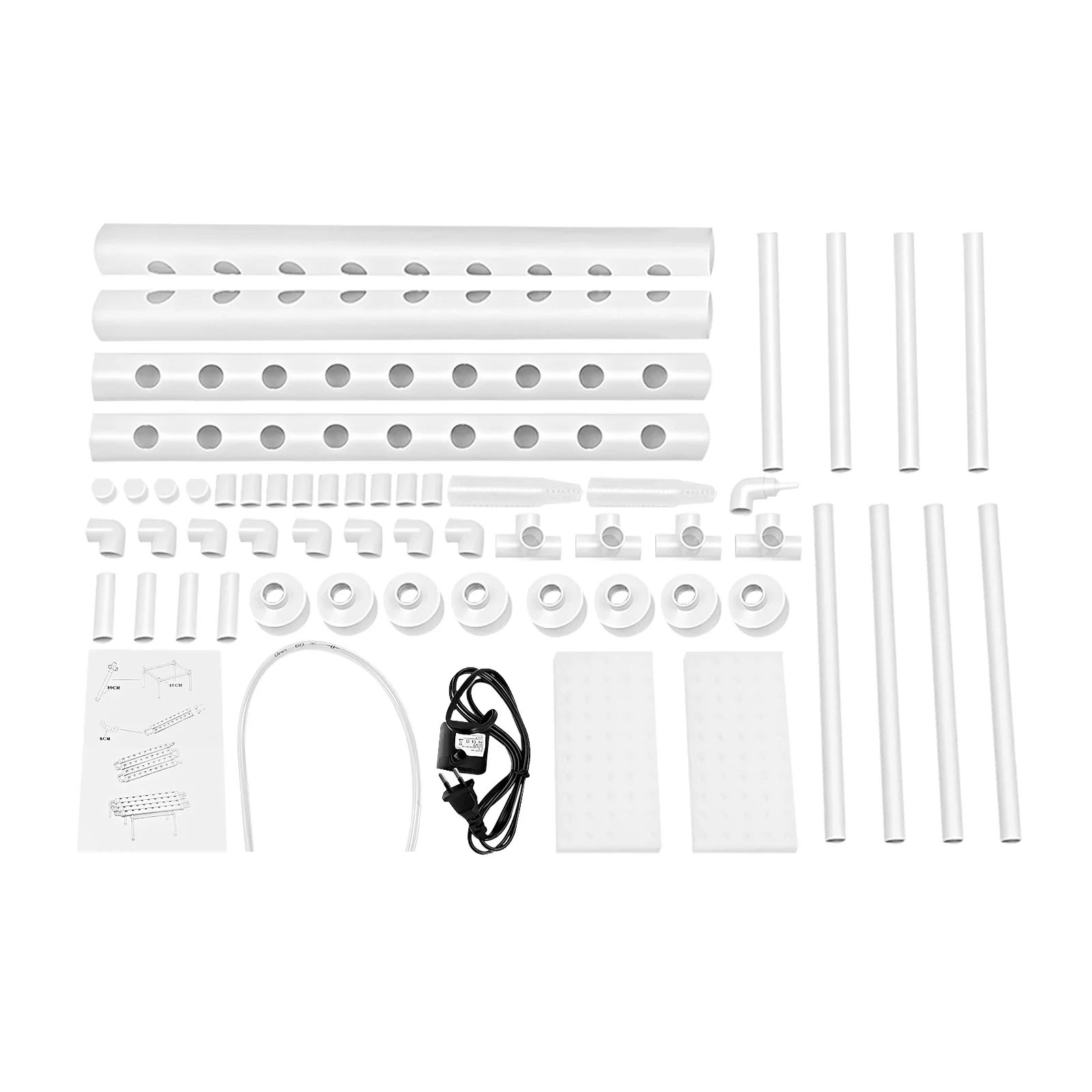 Hydroponic Grow Kit 36/54 Plant Sites, Hydroponics Growing System, Soilless Nft System Pvc-u Vertical Vegetable Planter