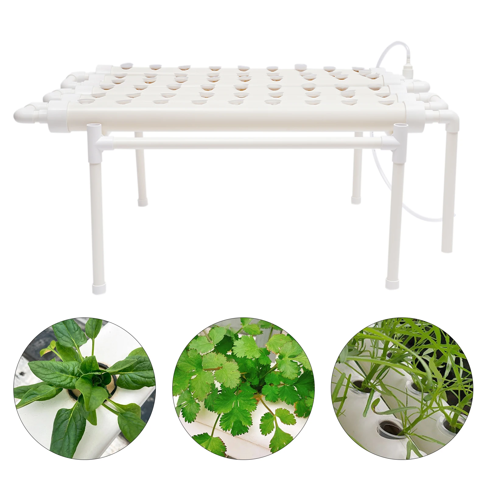 Hydroponic Grow Kit 36/54 Plant Sites, Hydroponics Growing System, Soilless Nft System Pvc-u Vertical Vegetable Planter