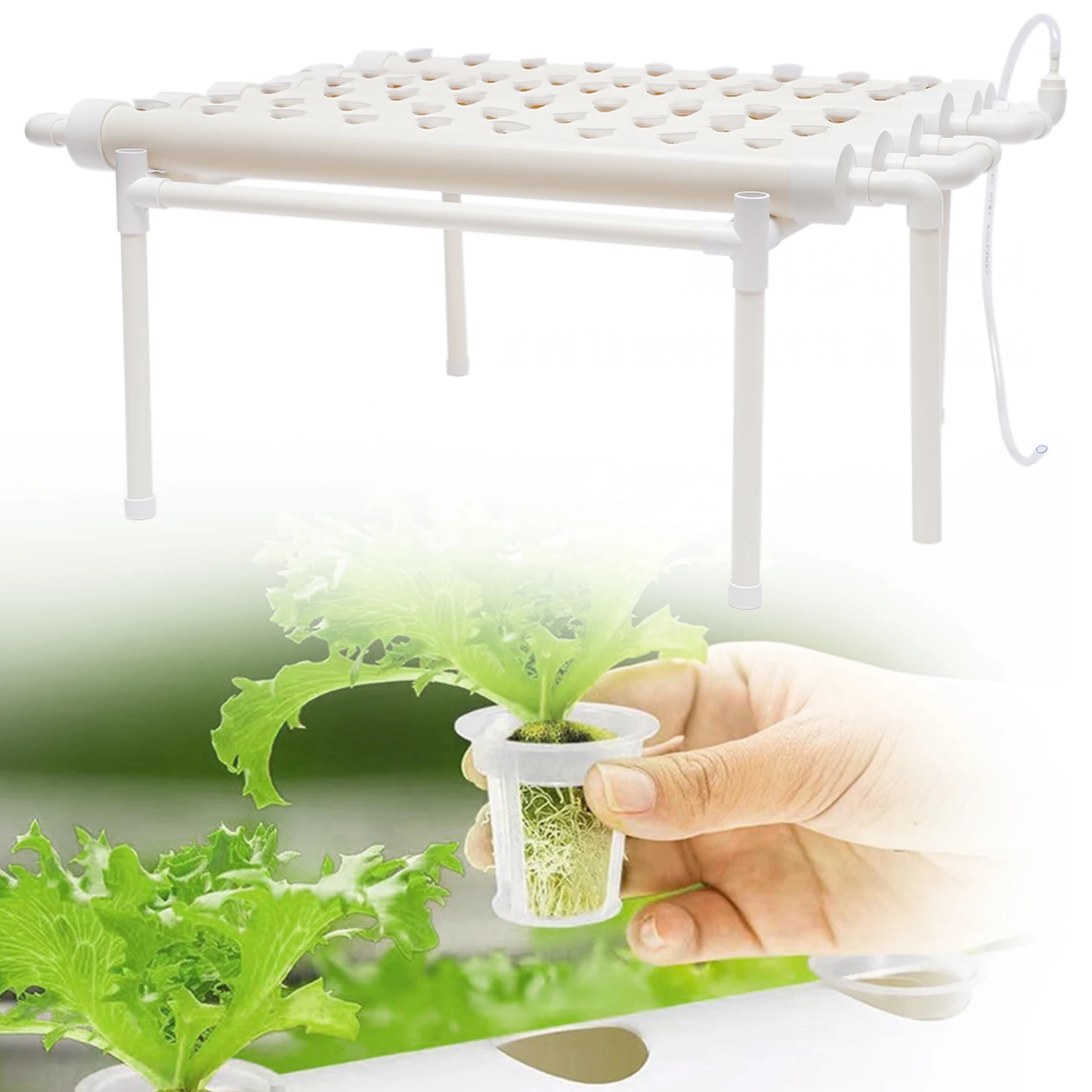 Hydroponic Grow Kit 36/54 Plant Sites, Hydroponics Growing System, Soilless Nft System Pvc-u Vertical Vegetable Planter