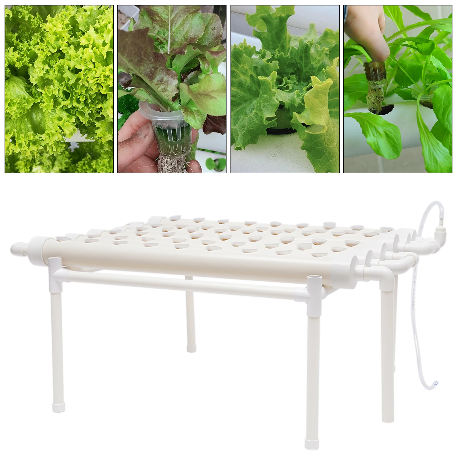 Hydroponic Grow Kit 36/54 Plant Sites, Hydroponics Growing System, Soilless Nft System Pvc-u Vertical Vegetable Planter