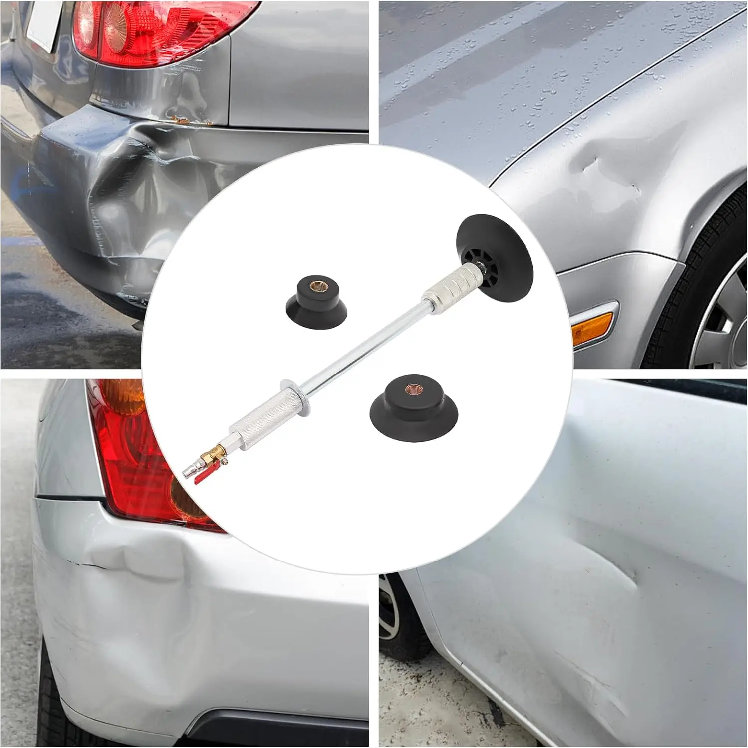 Car Dent Removal Tool Compressed Air Tool Set Car Dent Puller Kit Tool Car Dent Repair Suction Cup Dent Hammer with 3Suction Cup