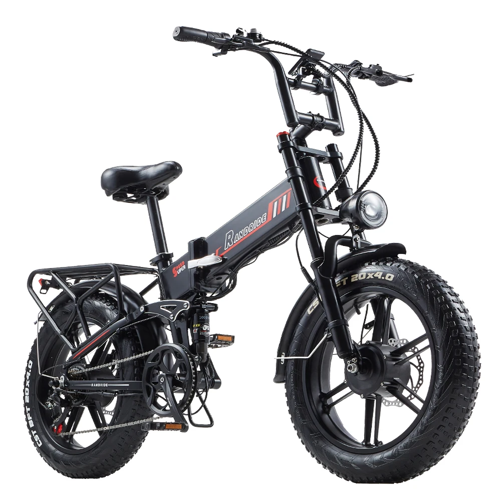 RANDRIDE YX20M-2 Folding Electric Bike 2000W 20Ah Two-Engine Electric Bike with Hydraulic Brakes and Double Fork