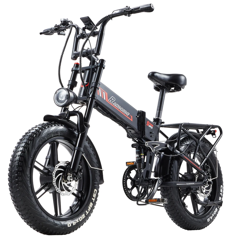 RANDRIDE YX20M-2 Folding Electric Bike 2000W 20Ah Two-Engine Electric Bike with Hydraulic Brakes and Double Fork