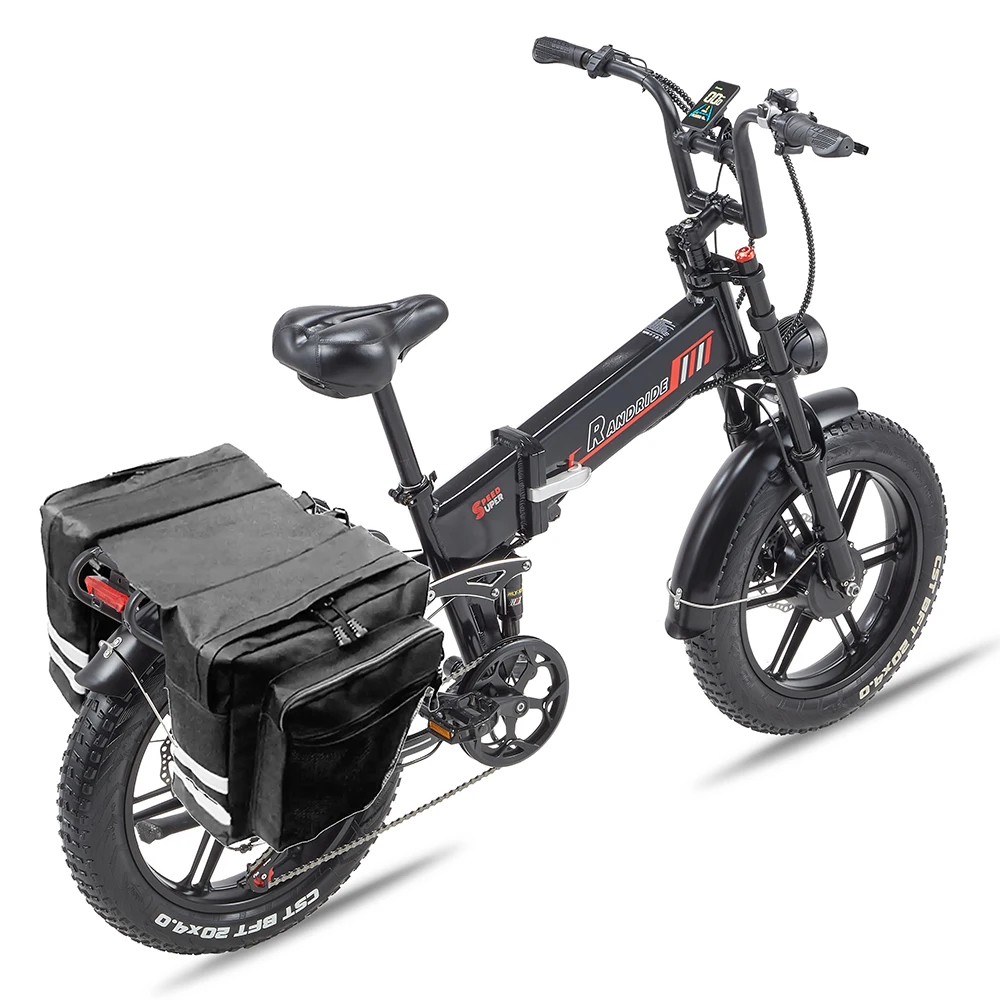RANDRIDE YX20M-2 Folding Electric Bike 2000W 20Ah Two-Engine Electric Bike with Hydraulic Brakes and Double Fork