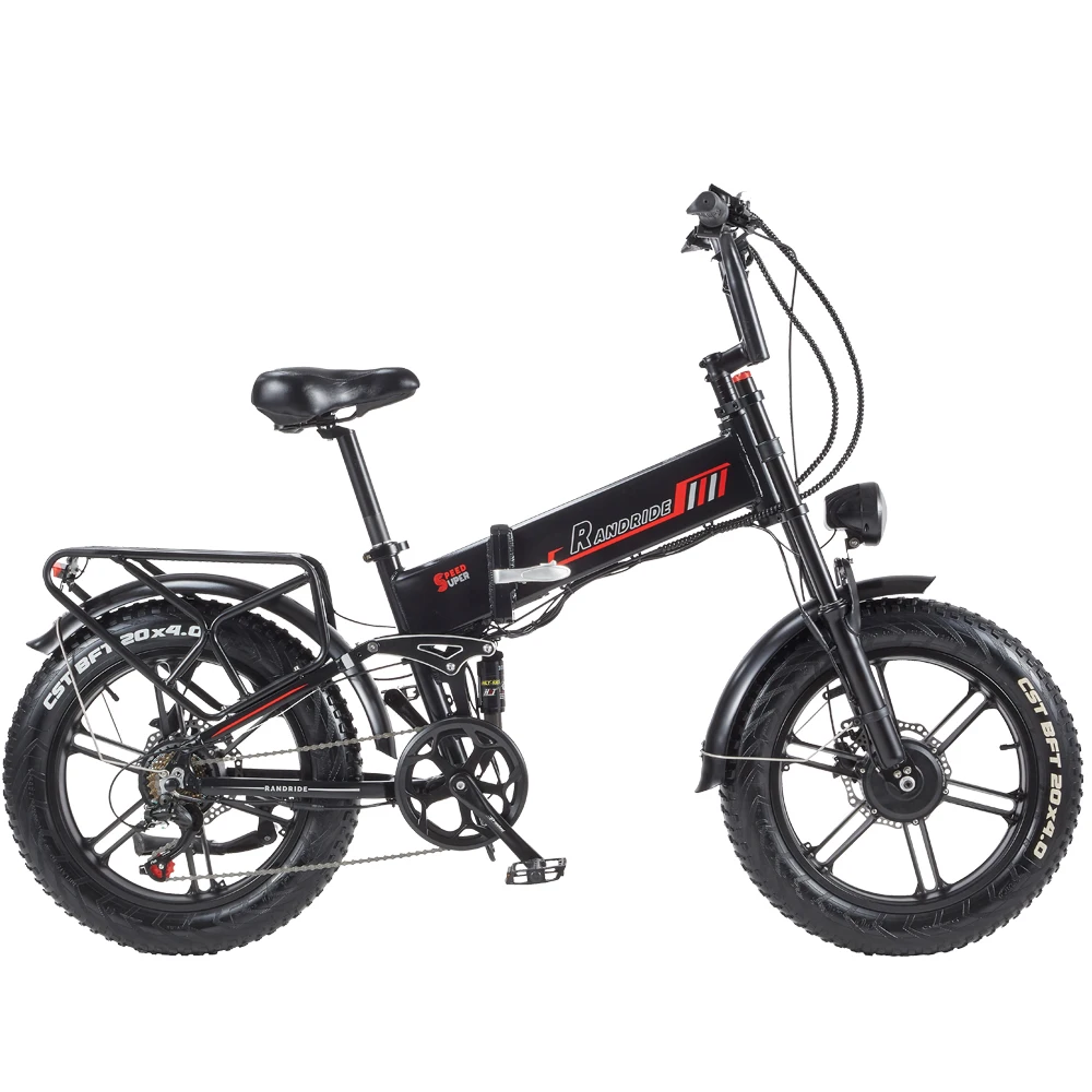 RANDRIDE YX20M-2 Folding Electric Bike 2000W 20Ah Two-Engine Electric Bike with Hydraulic Brakes and Double Fork