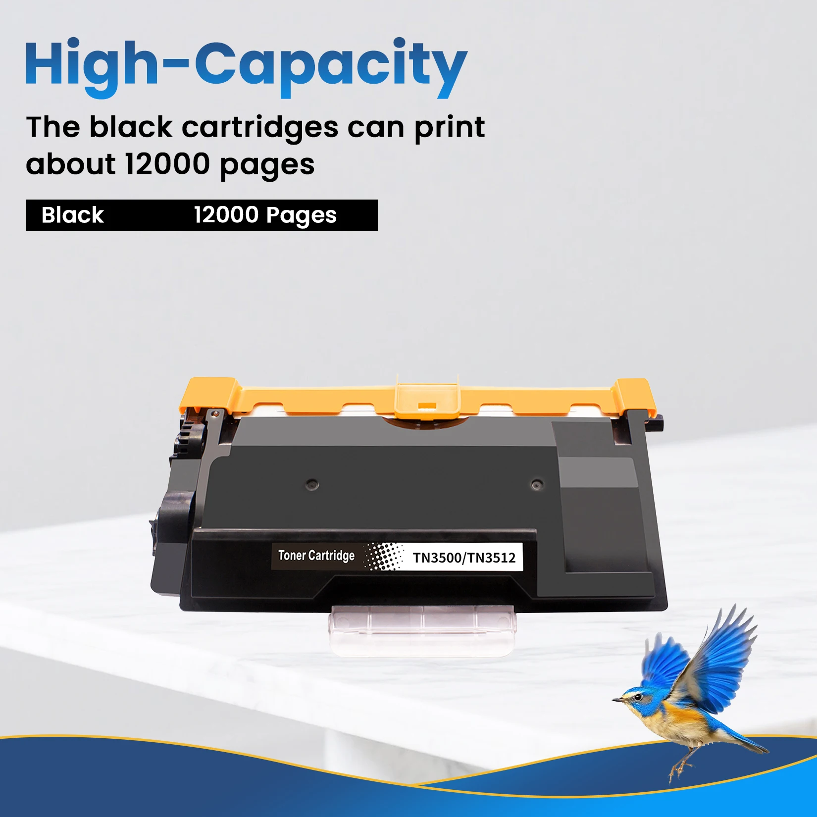 Jhaan TN3500 TN3512 TN-3512 TN-3500 Black Toner Compatible with Brother DCP-L6600 HL-L6250 L6300 L6400 MFC-L6800 L6900
