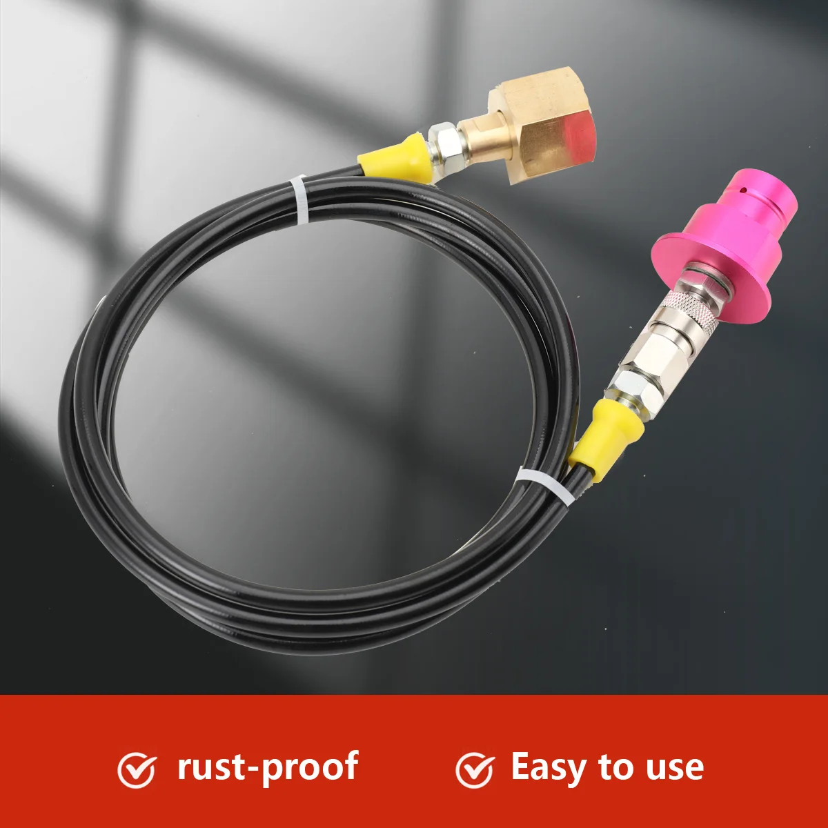 SODA Quick Connect Terra DUO Art To External Co2 Tank Adapter Hose Kit W21.8-14 With Quick Disconnect 1.5m Hoses 4500 PSI