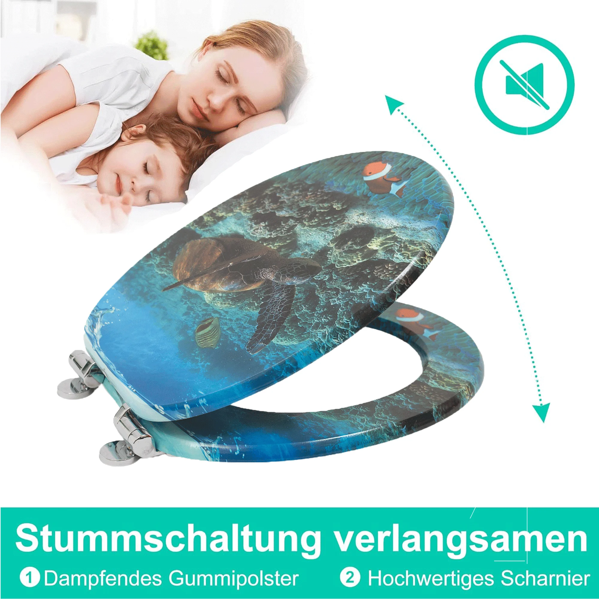 Wc Sitz Abdeckung Wc Deckel mit Soft-Close WC SITZ TOILETTENDECKEL KLODECKEL DECKEL BRILLE KLOBRILLE MIT ABSENKAUTOMATIK