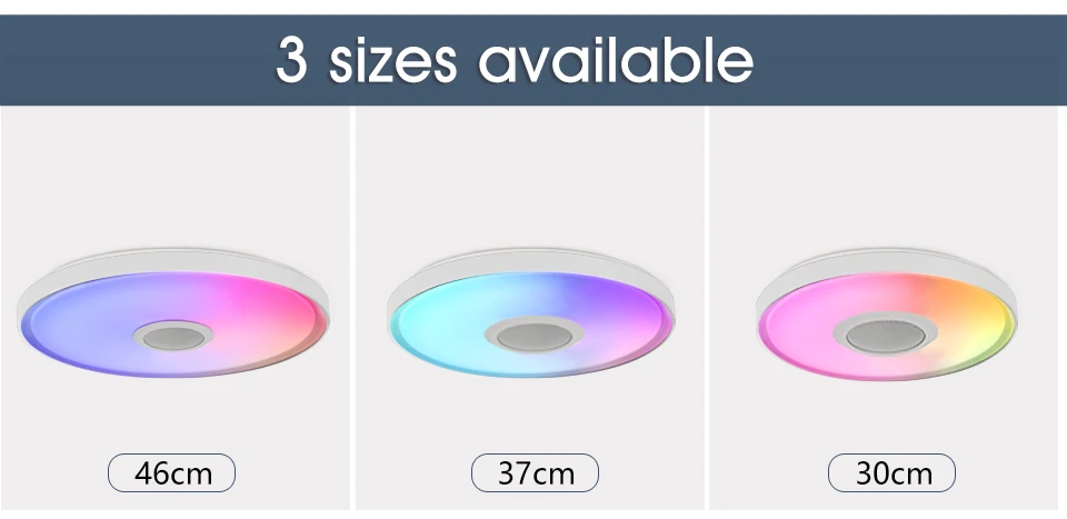 MARPOU LED Modern Ceiling Light RGB Colorful Dimming APP Remote Control 18 Inch Large Size Smart Home Music Ceiling Lamp Bedroom