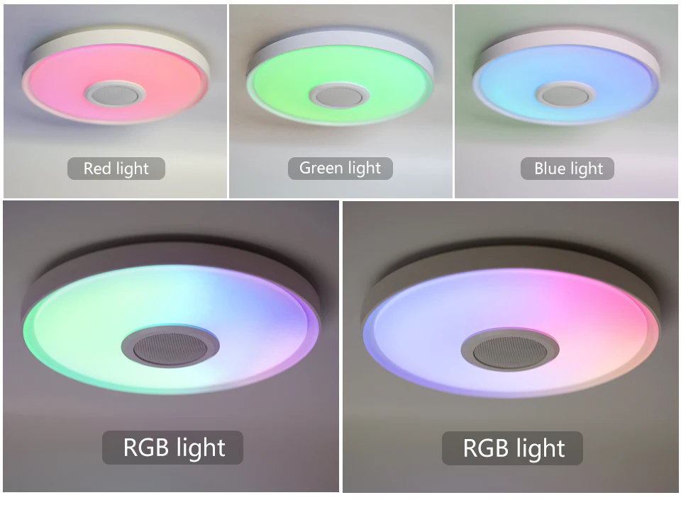 MARPOU LED Modern Ceiling Light RGB Colorful Dimming APP Remote Control 18 Inch Large Size Smart Home Music Ceiling Lamp Bedroom