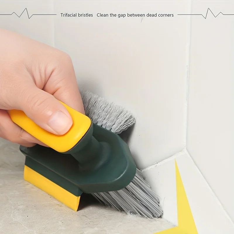 2-in-1 Gap and Floor Cleaning Brush - Made of Plastic Material Suitable for Cleaning Bathrooms, Kitchens, and Living Rooms