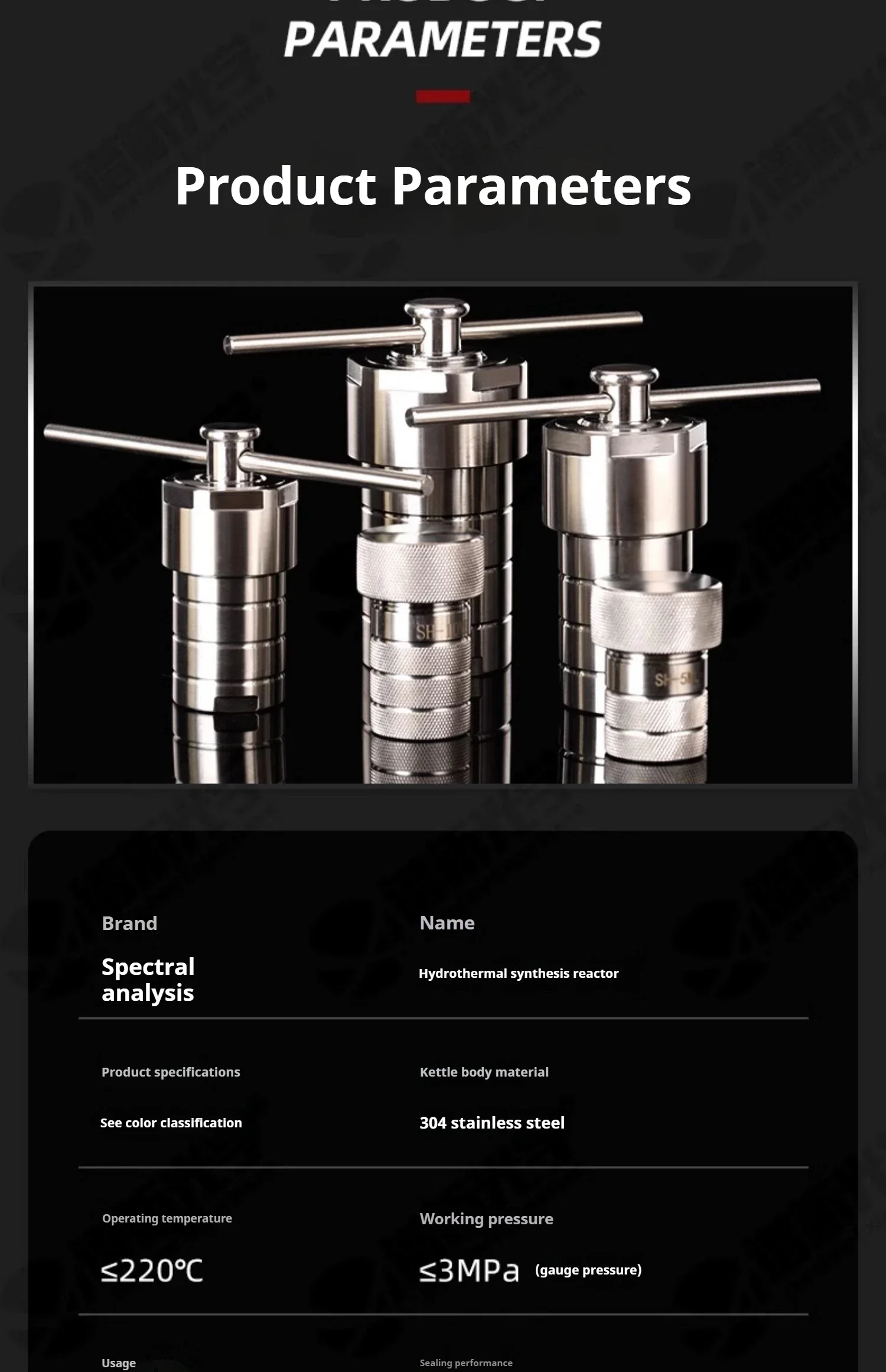 25ml PTFE Lined Hydrothermal Synthesis Autoclave Reactor 3Mpa 304 Steel High Pressure Hydrothermal Digestion Tank PTFE