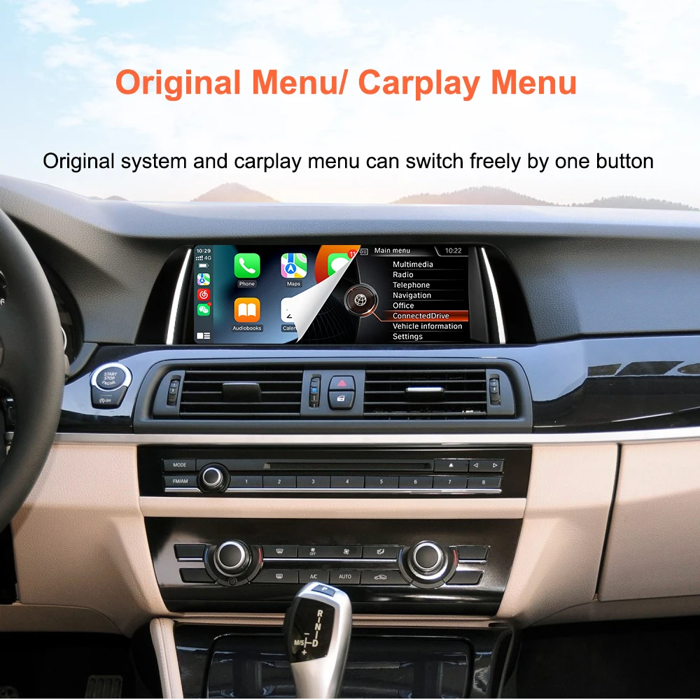 Thread free multimedia car radio Bonroad 10,25 inch Linux Carplay Android Auto for BMW Series 7 F01 F02 F03 F04 2009-2015 CIC system NBT
