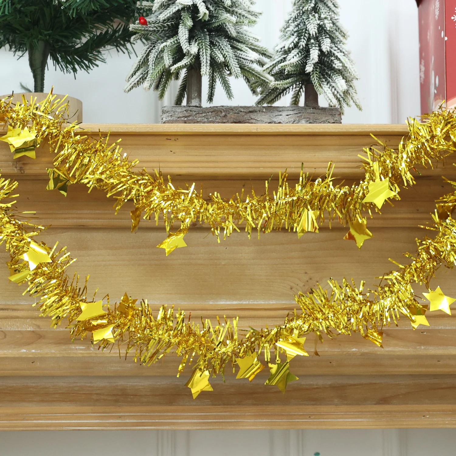 20/2M Tinsel Garland Shimmering Hanging Decorations for New Year and Christmas Tree Festive Party Ribbon New Year Decor Supplies