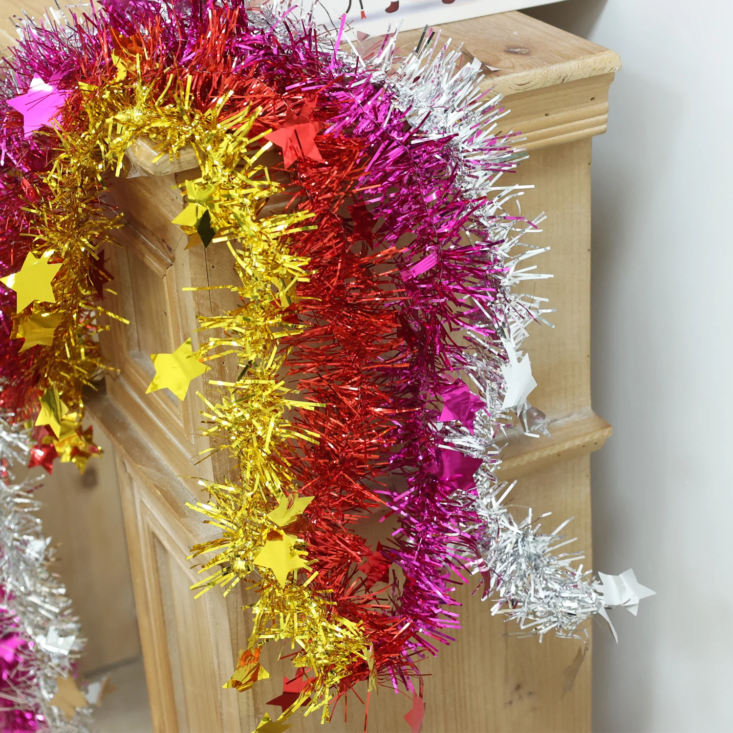 20/2M Tinsel Garland Shimmering Hanging Decorations for New Year and Christmas Tree Festive Party Ribbon New Year Decor Supplies