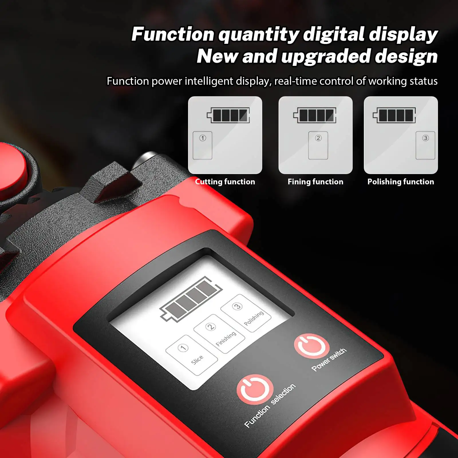 125mmBrushless Electric Cordless Angle Grinder Cutting Polishing Machine Speed Digital Display Power Tool For Makita 21V Battery